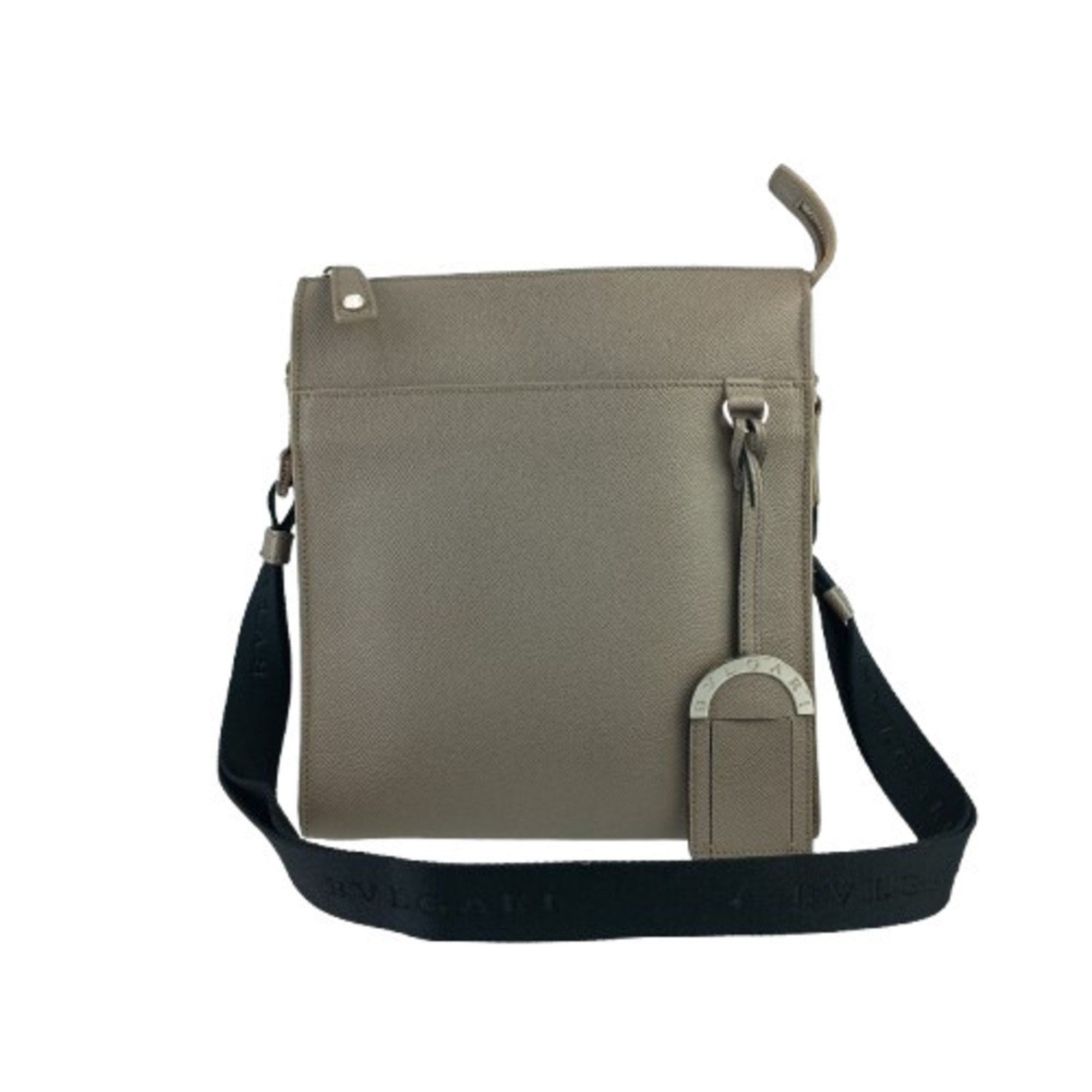 BVLGARI Bulgari Shoulder Bag Man 37629 Greige Leather Men's