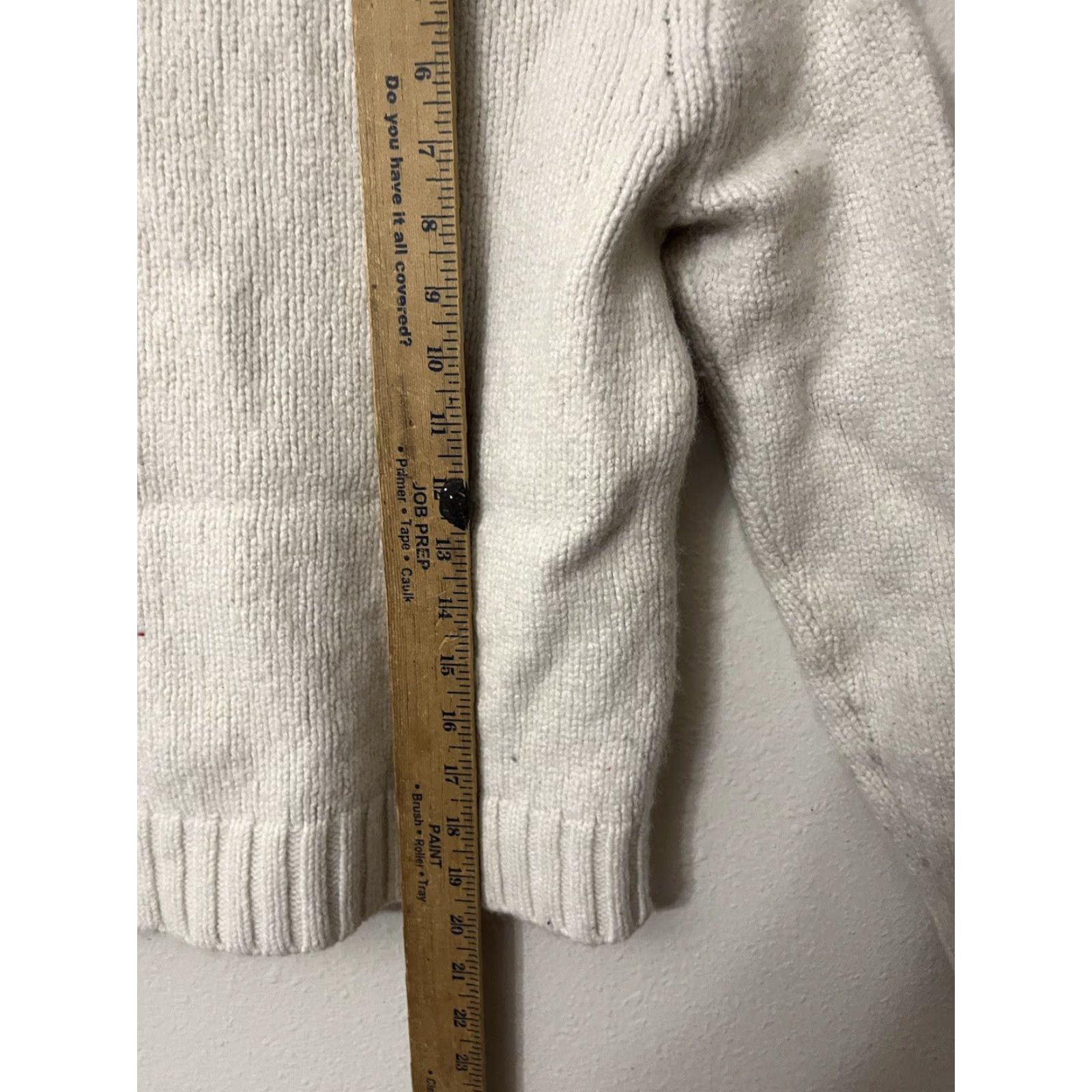 J.Crew J Crew Sweater M Merino Wool Blend Waffle Knit White Office Cozy Preppy Size M / US 6-8 / IT 42-44 - 5 Thumbnail