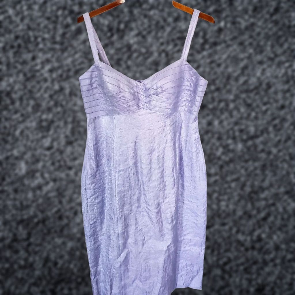 ADRIANNA PAPELL Womens Sz 12 OCCASIONS Dress Metallic Lavender