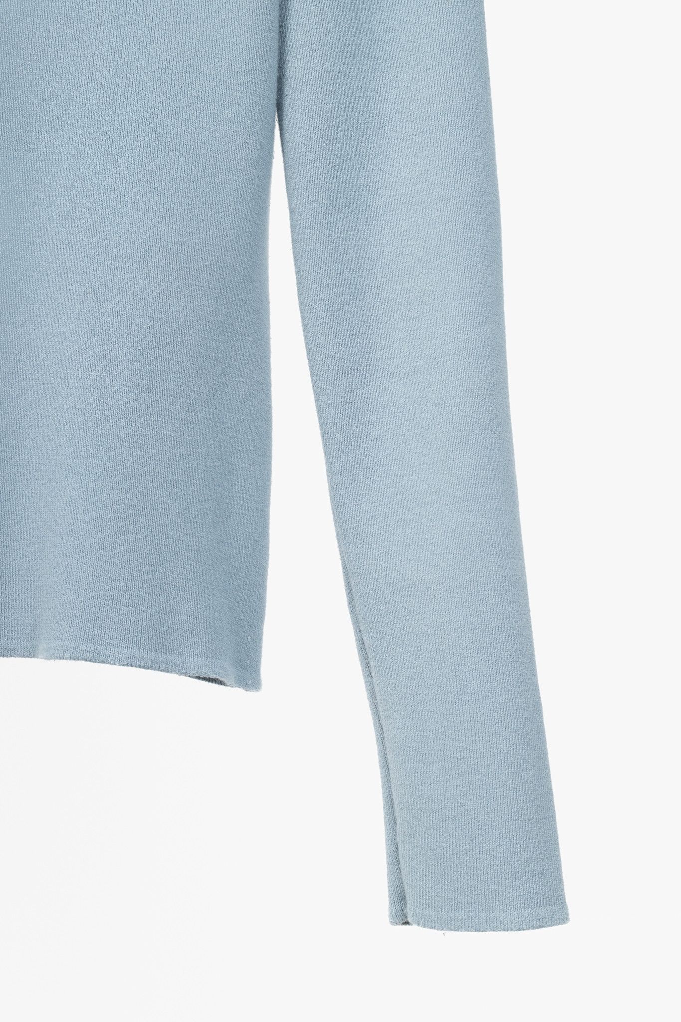 See by Chloe See by Chloe Dusty Blue Cotton & Wool Bisou Turtleneck Size L / US 10 / IT 46 - 7 Thumbnail