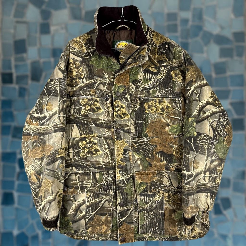 Vintage Cabela'S Mens Med Seclusion 3D Camouflage Hunting Jacket - Full Zip Quilt Lined Size US M / EU 48-50 / 2 - 1 Thumbnail