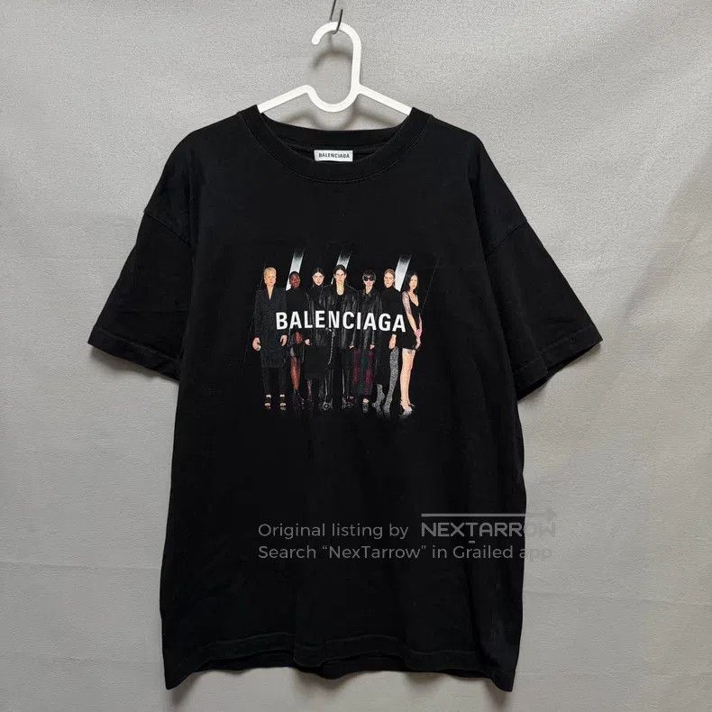 Balenciaga Balenciaga Band Portrait Printed Short Sleeve T-Shirt Size US M / EU 48-50 / 2 - 1 Thumbnail