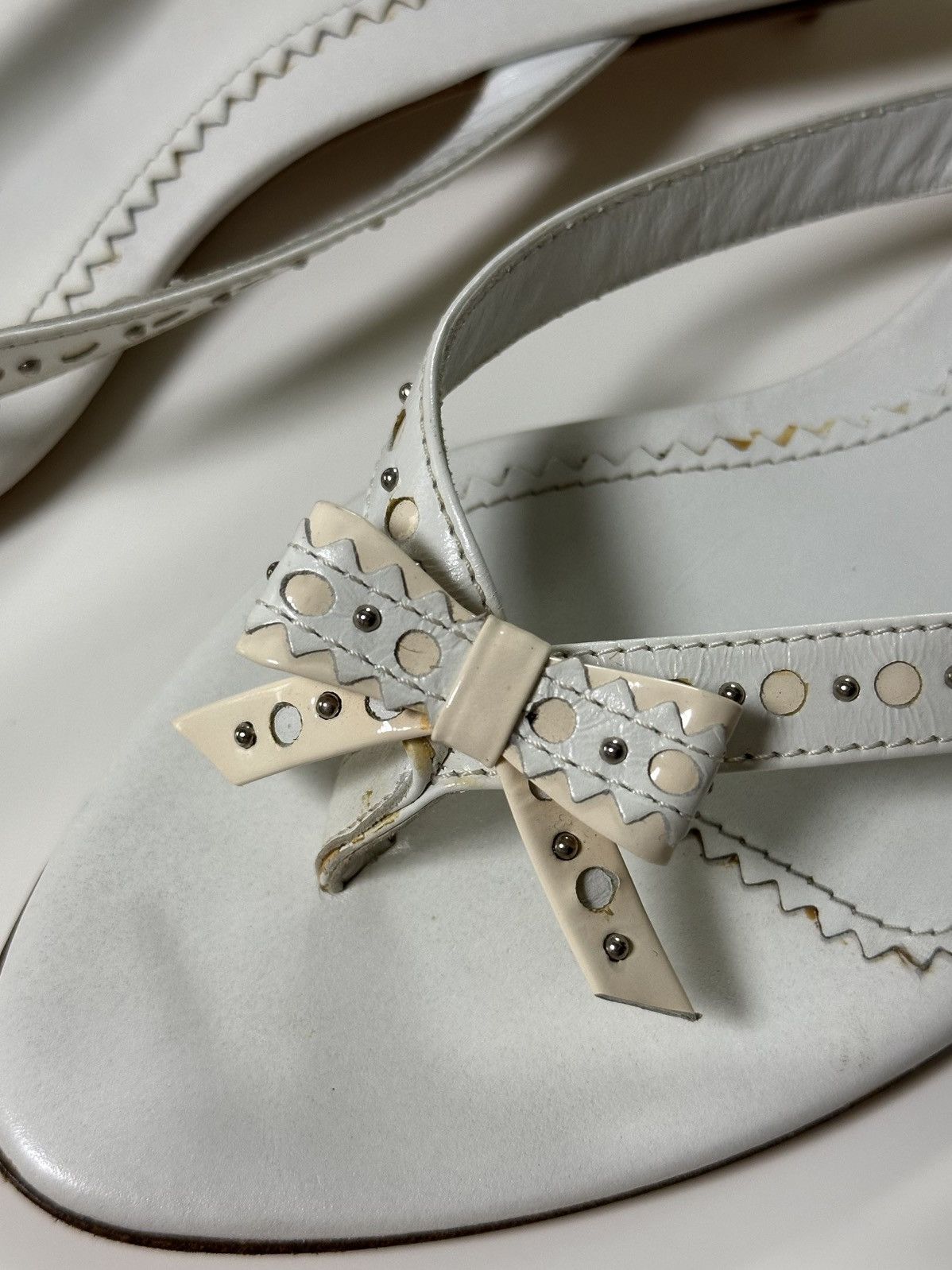 Dior CHRISTIAN DIOR S/S 2004 D'Trick Studded Flip-Flop Sandals Size US 6 / IT 36 - 7 Thumbnail