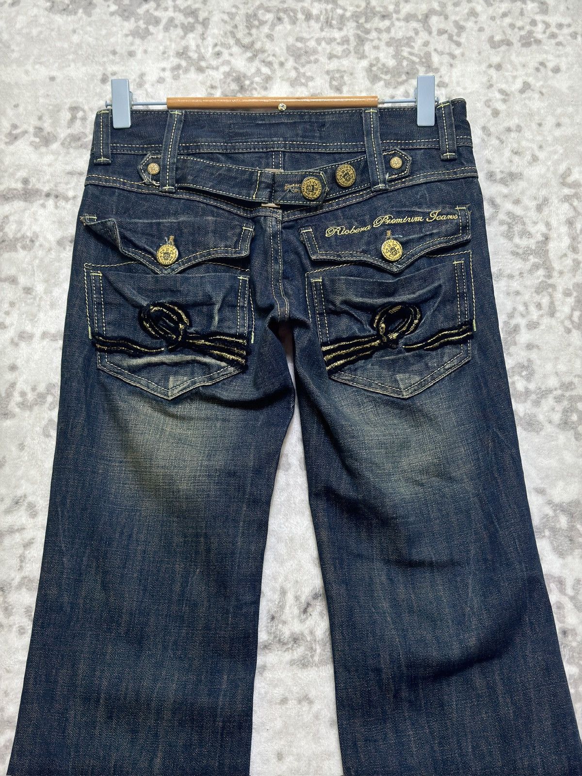 Hysteric Glamour Vintage Riobera Flared Low Rise Jeans Back Buckle Denim Size US 28 / EU 44 - 8 Thumbnail