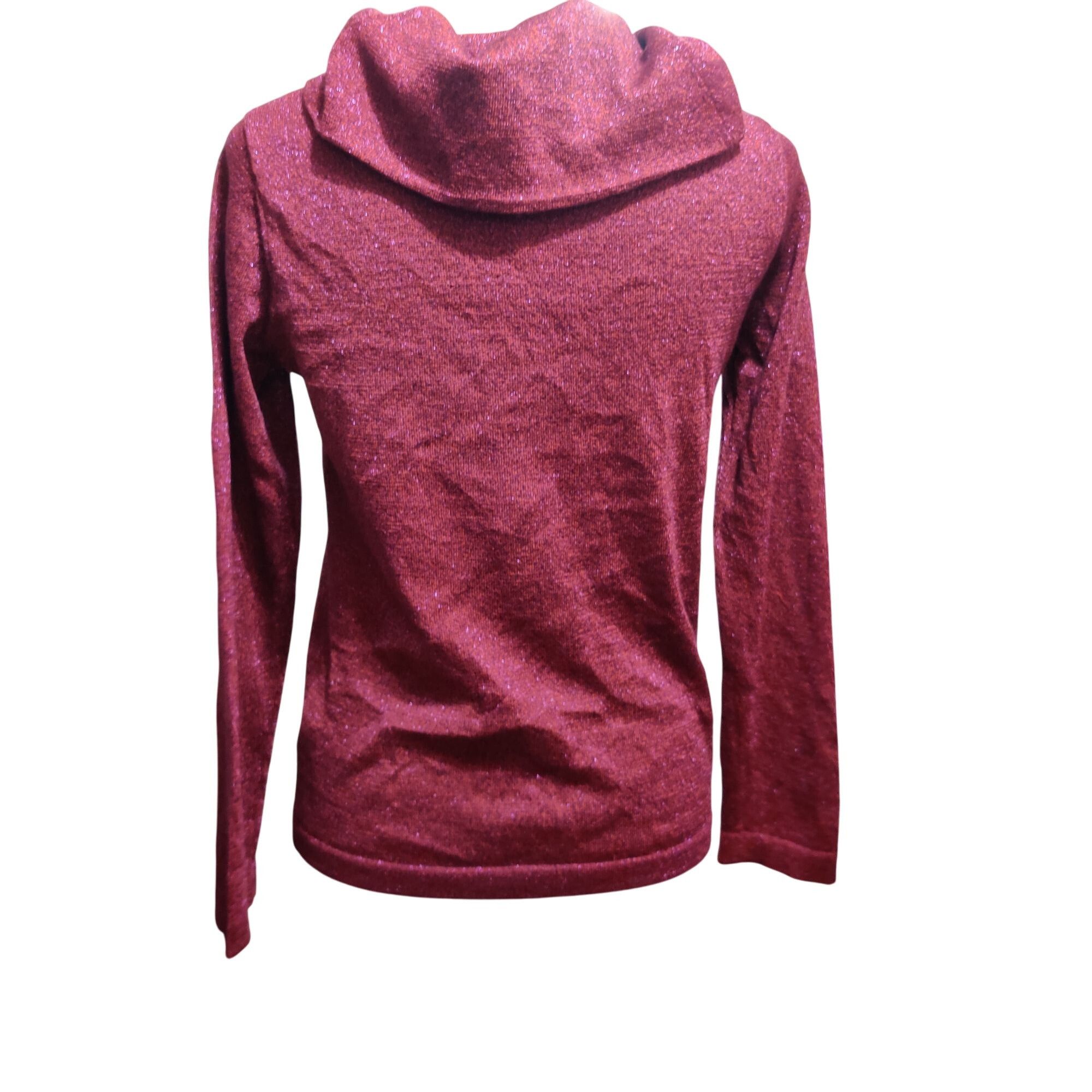 Coldwater Creek Coldwater Creek PS Red Purple Shimmer Cowl Neck Sweater Peti Size S / US 4 / IT 40 - 4 Thumbnail