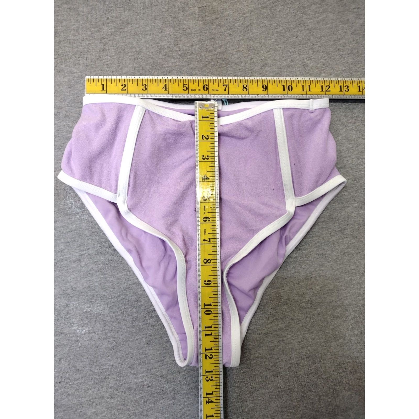 Vintage Kona Sol Bikini Bottom Women Size M Terry Cloth Bandeau Light purple Bathing Suit Bottom Purple Solid Beach 90s Size 32" / US 10 / IT 46 - 4 Thumbnail