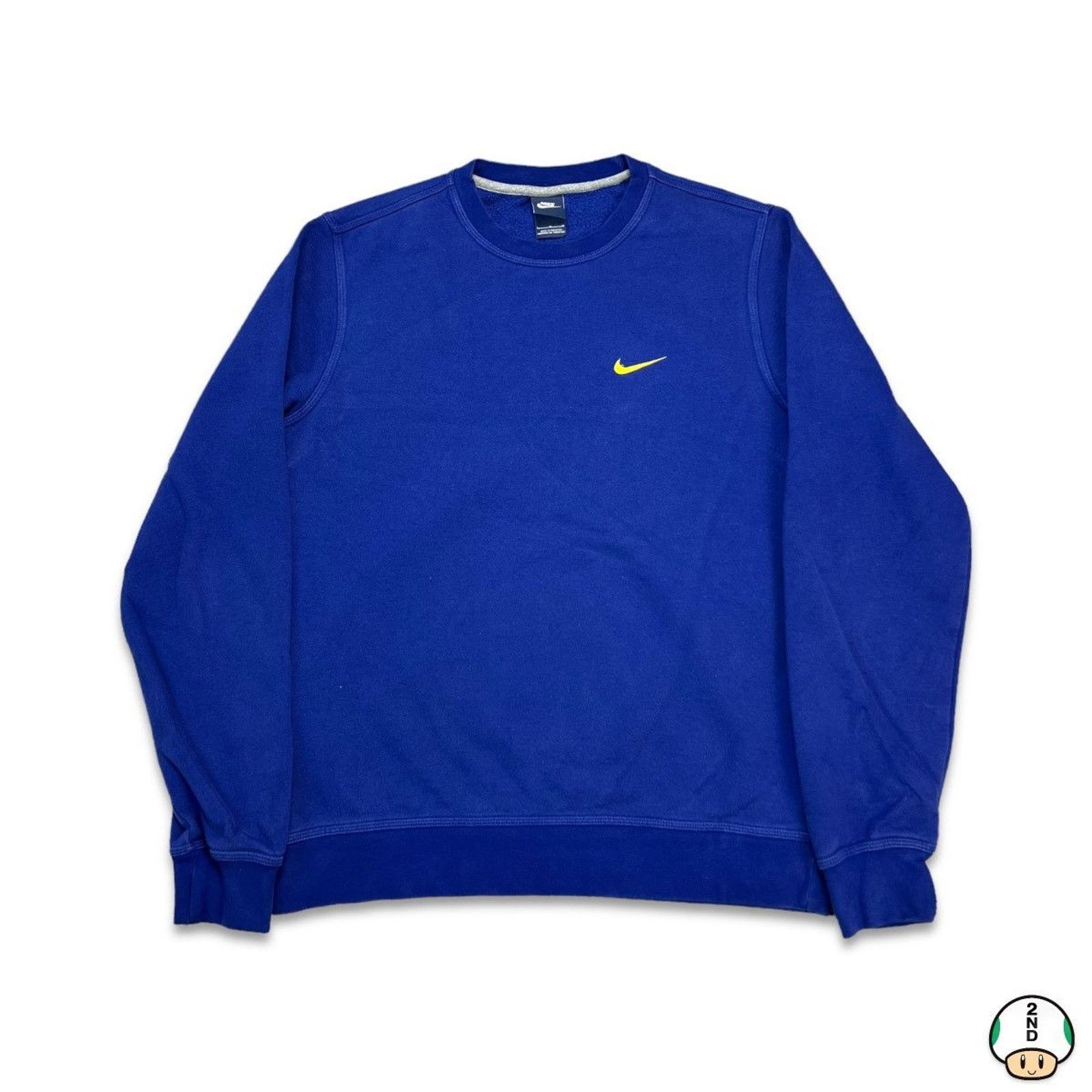 Nike × Vintage Nike Sportswear Sweatshirt Swoosh Fleece Pullover Crewneck Size US L / EU 52-54 / 3 - 1 Thumbnail