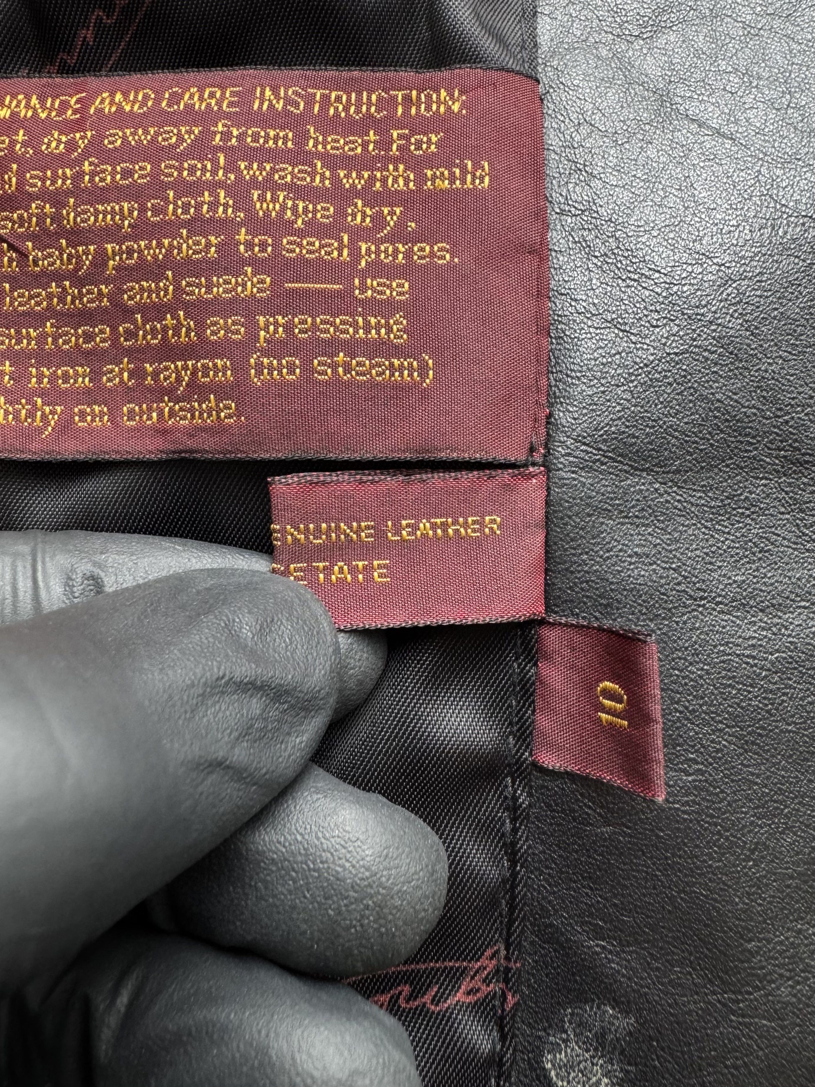Vintage Vintage Genuine Leather Blazer Jacket Tailored Button Front Size M / US 6-8 / IT 42-44 - 7 Thumbnail