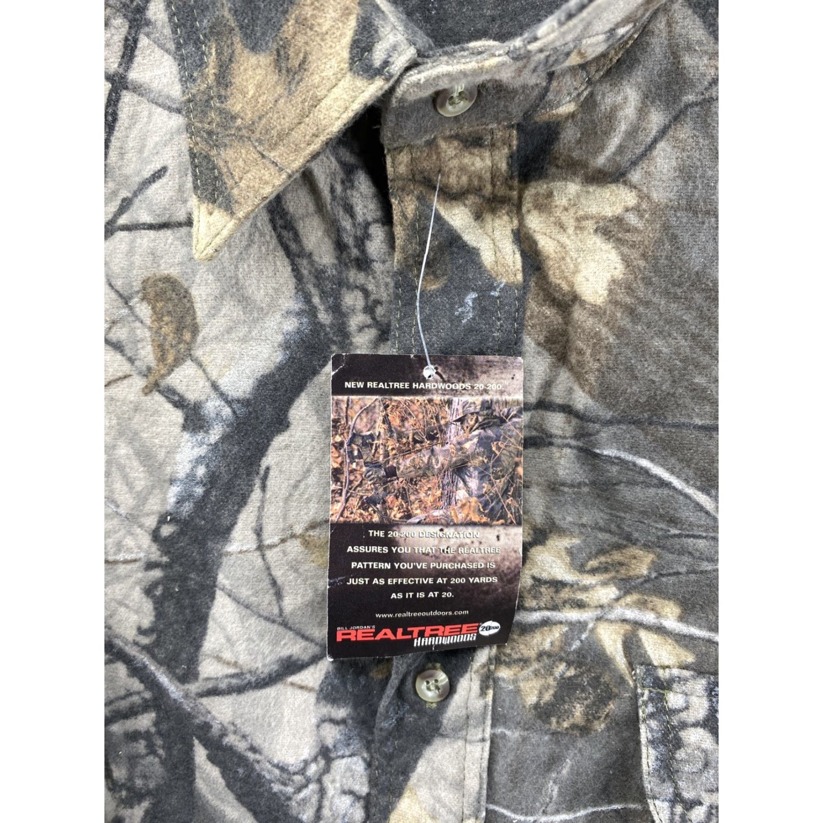Realtree VINTAGE Spartan Realtree Hardwoods Camo Button Long Sleeve Chamois Shirt USA Size XL NEW Size US XL / EU 56 / 4 - 3 Thumbnail