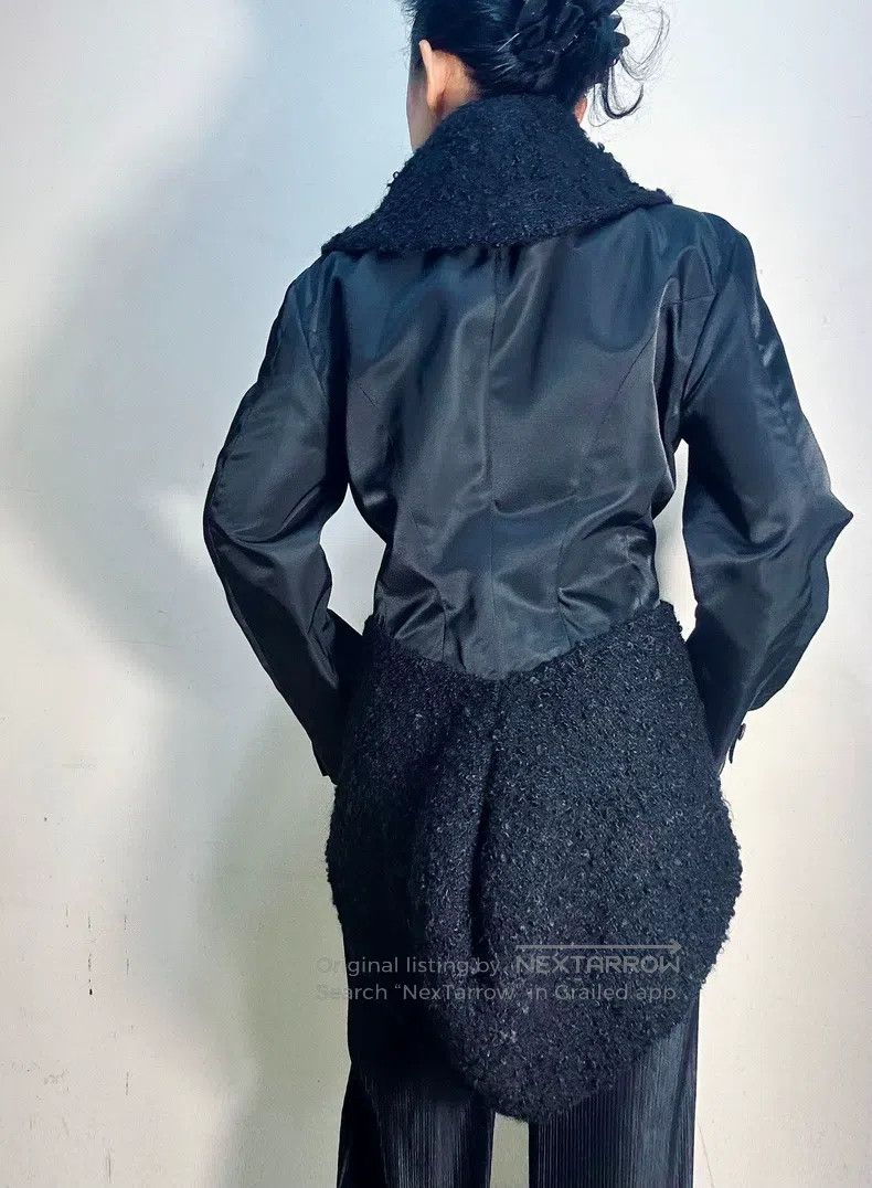 Issey Miyake Issey Miyake Black Asymmetric Furry Irregular 3D Coat Size M / US 6-8 / IT 42-44 - 6 Thumbnail