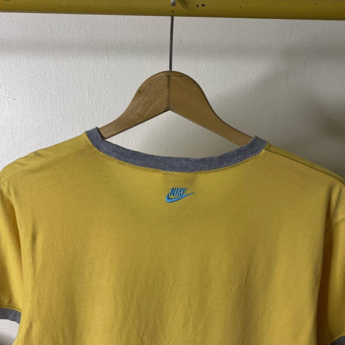 Nike × Vintage Vintage 2000s Nike Embroidery Spell Out Ringer Tee Size US S / EU 44-46 / 1 - 6 Thumbnail