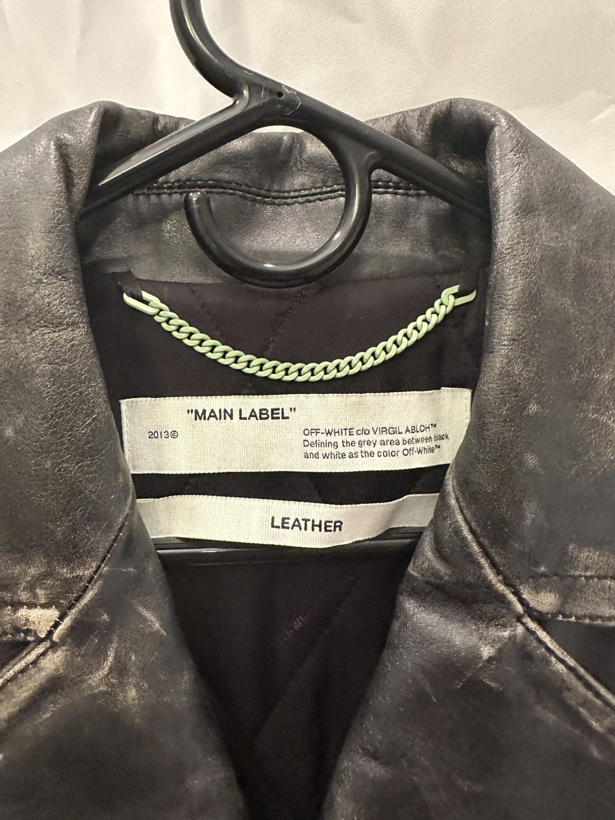 Off-White Off White Leather Jacket Size US L / EU 52-54 / 3 - 3 Thumbnail