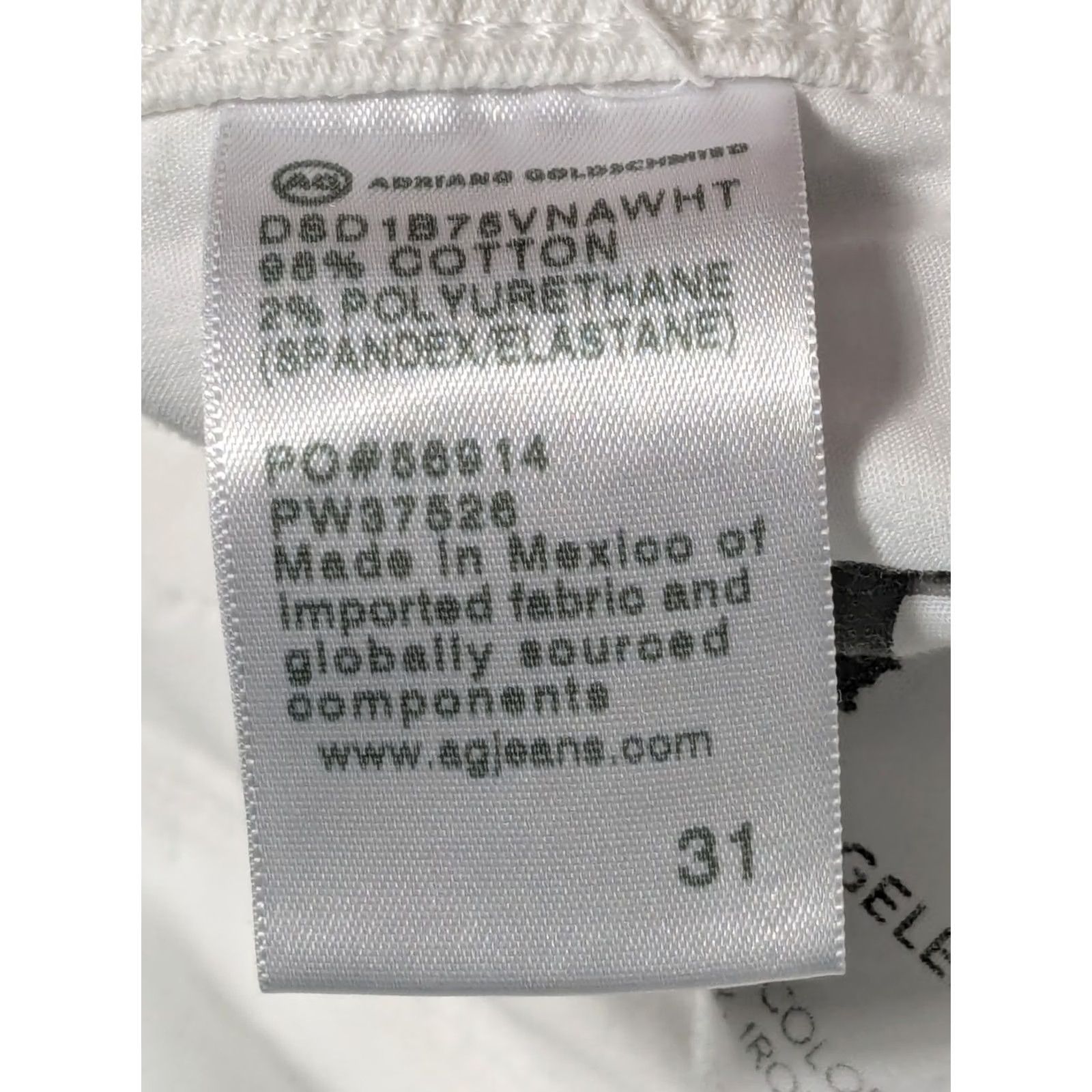 ALEXIS AG Adriano Goldschmied ALEXXIS BOOT White Stretch Denim Jeans - Women 31 Jeans Bootcut Womens Size 24" / US 00 / IT 34 - 6 Thumbnail
