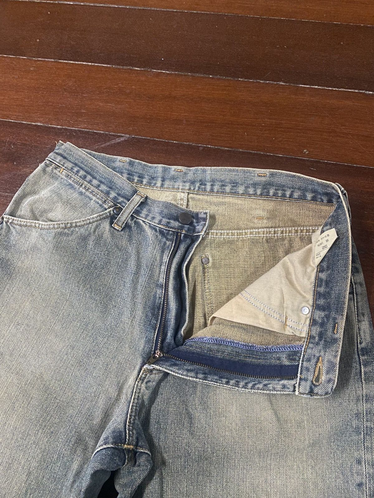 Wrangler VINTAGE WRANGLER DISTRESSED FADED JEANS PANTS selvedge rusty Size US 33 - 8 Thumbnail