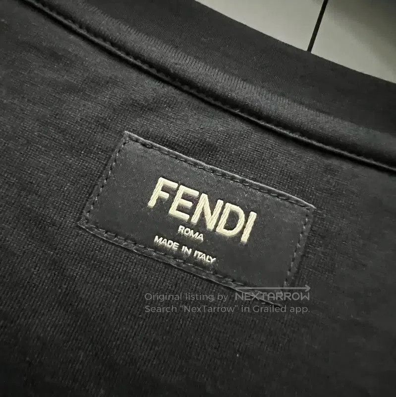 Fendi Fendi Black Cotton Short Sleeve T-Shirt . Size US L / EU 52-54 / 3 - 2 Thumbnail