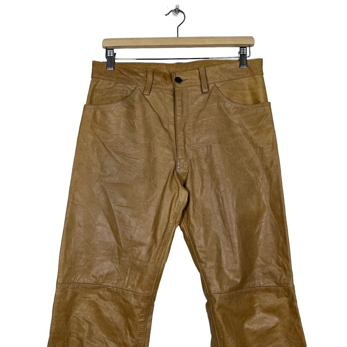Japanese Brand 🔥 JUN MEN LEATHER TROUSER MOTO Size US 32 / EU 48 - 5 Thumbnail