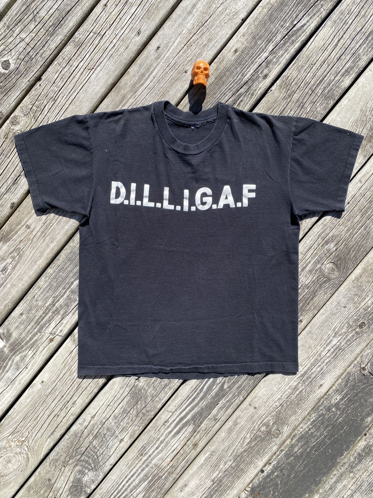 Vintage 90s DILLIGAF shirt sz L Size US L / EU 52-54 / 3 - 1 Thumbnail