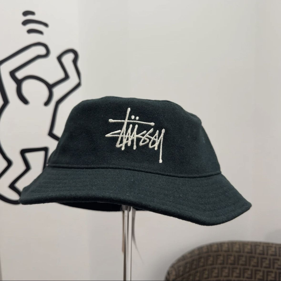 Stussy Stussy Fuzzy Wool "Basic" Bucket Hat Size ONE SIZE - 1 Thumbnail