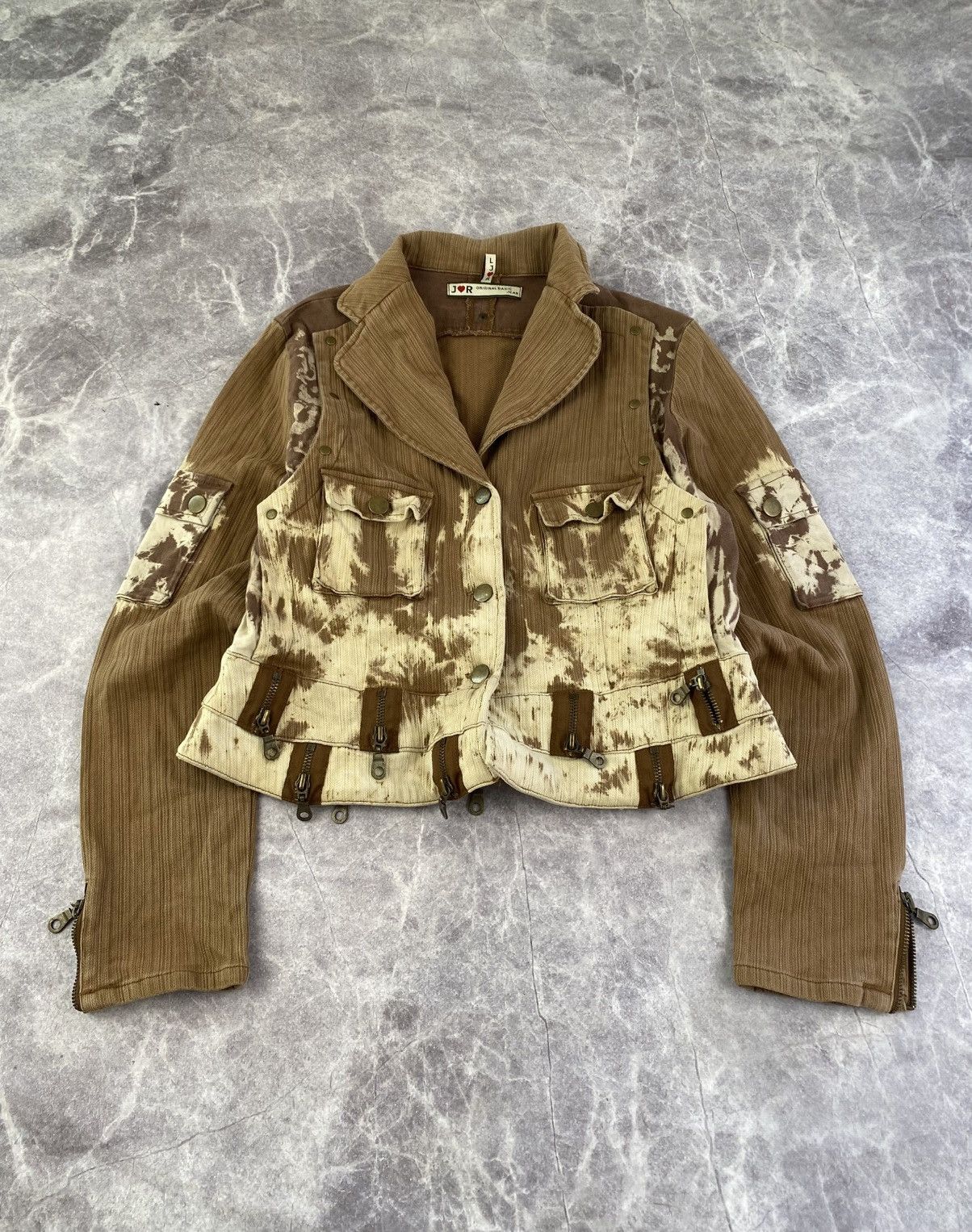Japanese Brand Vintage multi zip suit DG style Jacket Pants and Skirt Sz: L Size L / US 10 / IT 46 - 2 Thumbnail