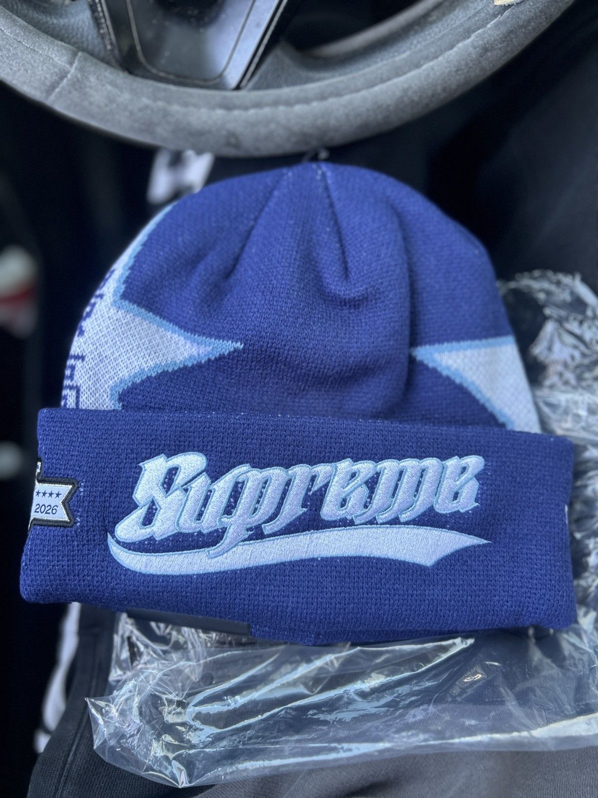 Supreme Supreme new era stars baseball beanie navy Size ONE SIZE - 1 Thumbnail