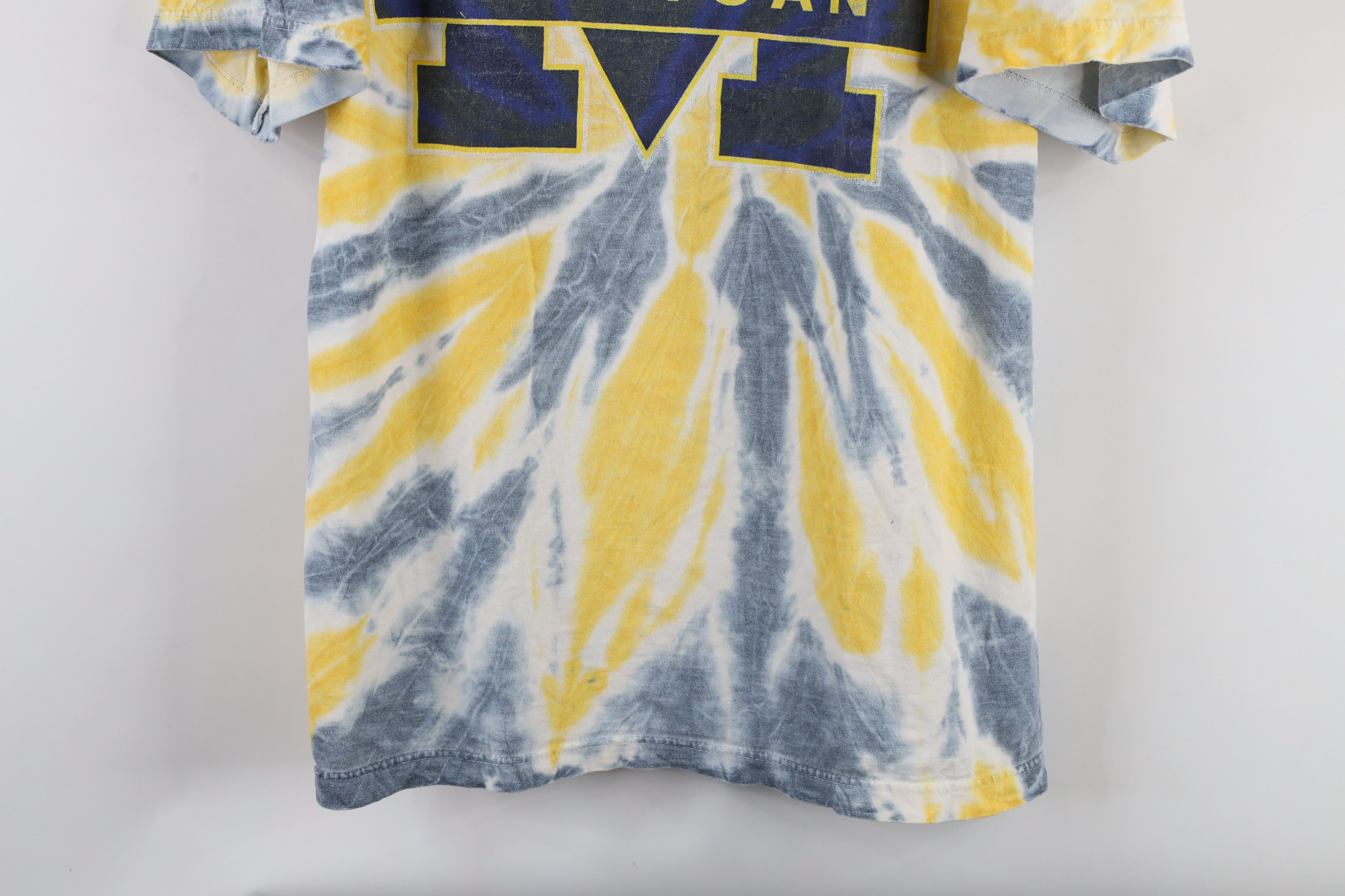 Vintage Vintage 90s Tie Dye Acid Wash University of Michigan T-Shirt Size US L / EU 52-54 / 3 - 3 Thumbnail