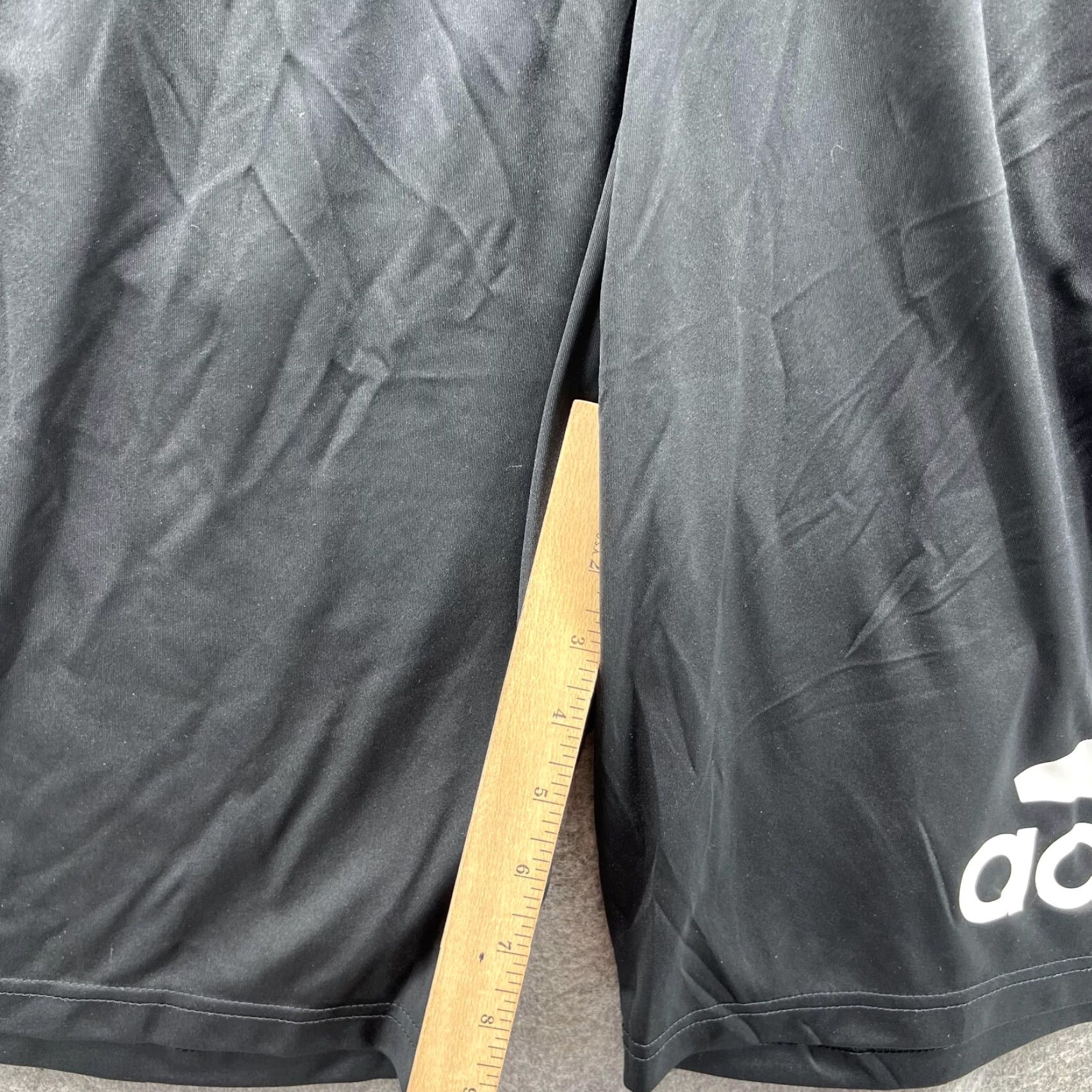 Adidas Adidas Shorts Men Medium Adult Black Athletic Basketball Trefoil Gym Fleece Drawstring Elastic Waist 9in Inseam Regular Readability Size US 31 - 6 Thumbnail