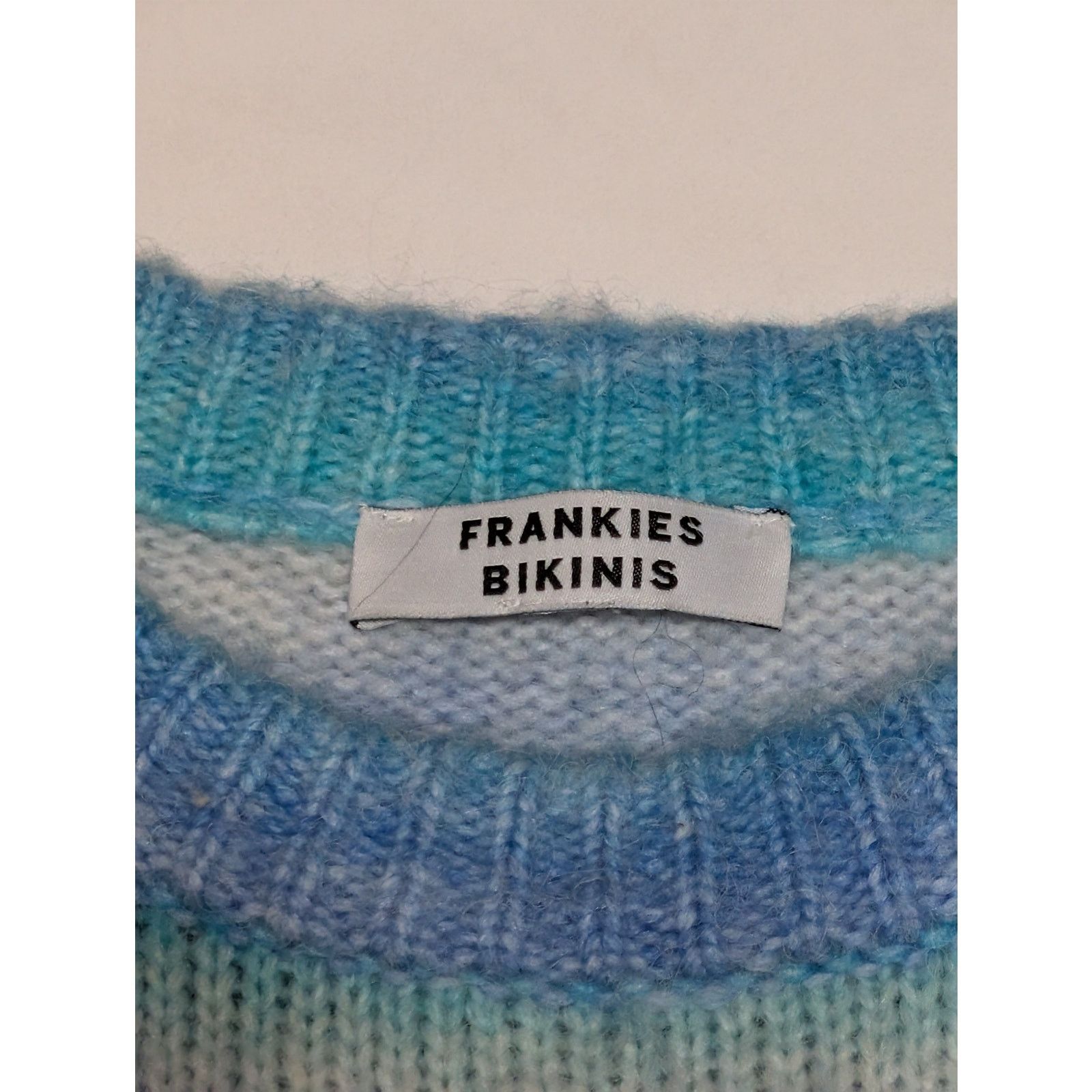 Other Frankies Bikinis Bennie Oversized Blue Horizon Knit Sweater Size L / US 10 / IT 46 - 7 Thumbnail