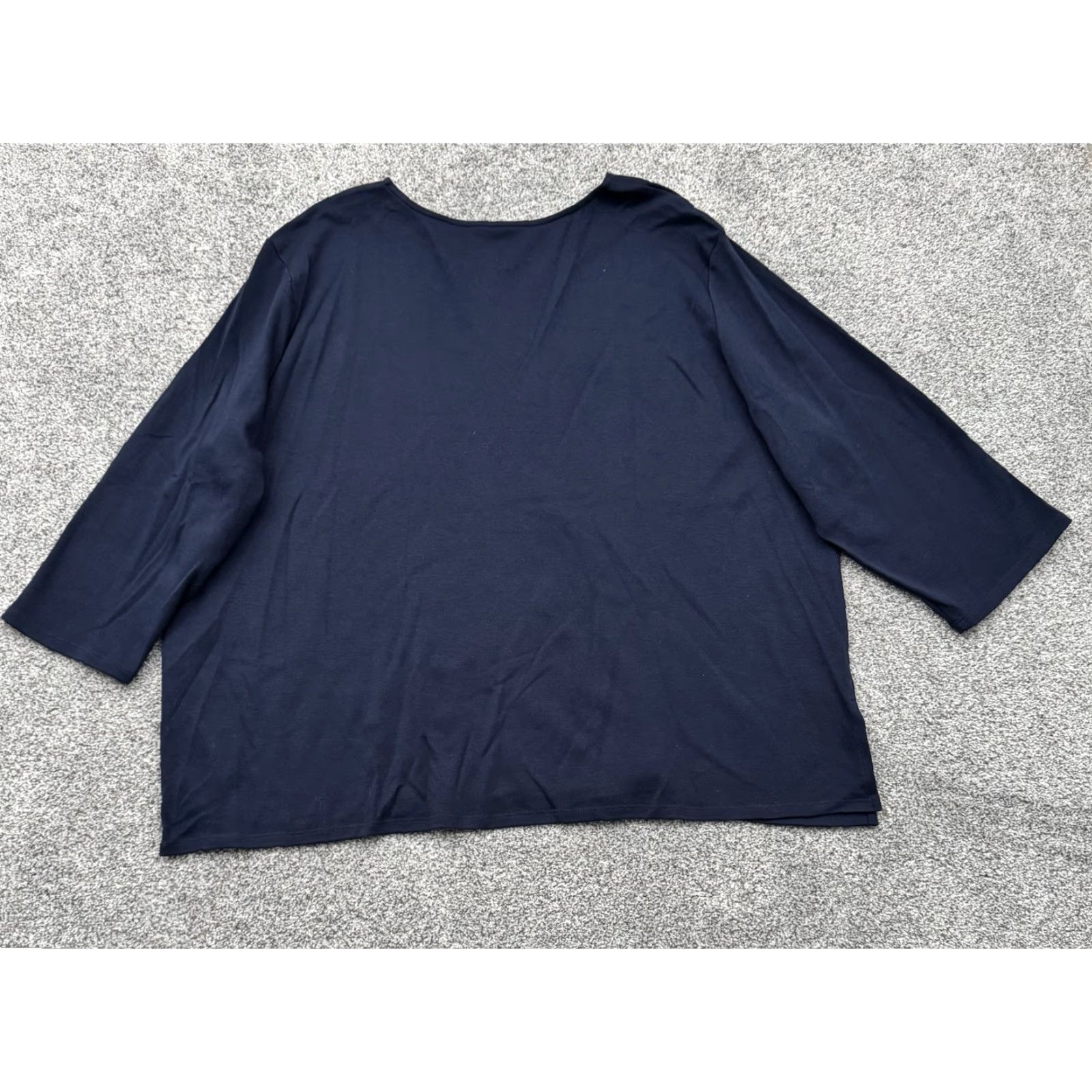 Vintage Alfred Dunner Top Womens 3X Blue Beaded Embroidered Grandmacore Cottagecore Boho Size XXL / US 16-18 / IT 52-54 - 5 Thumbnail