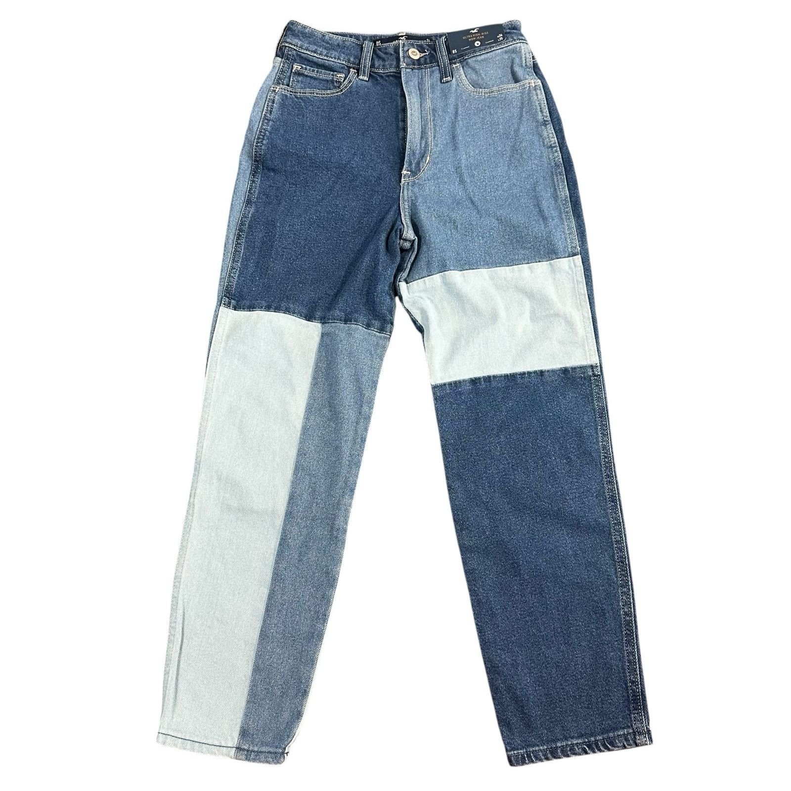 Hollister Hollister Ultra High Rise Mom Jeans Patchwork Size 24x25 Size 24" / US 00 / IT 34 - 1 Thumbnail