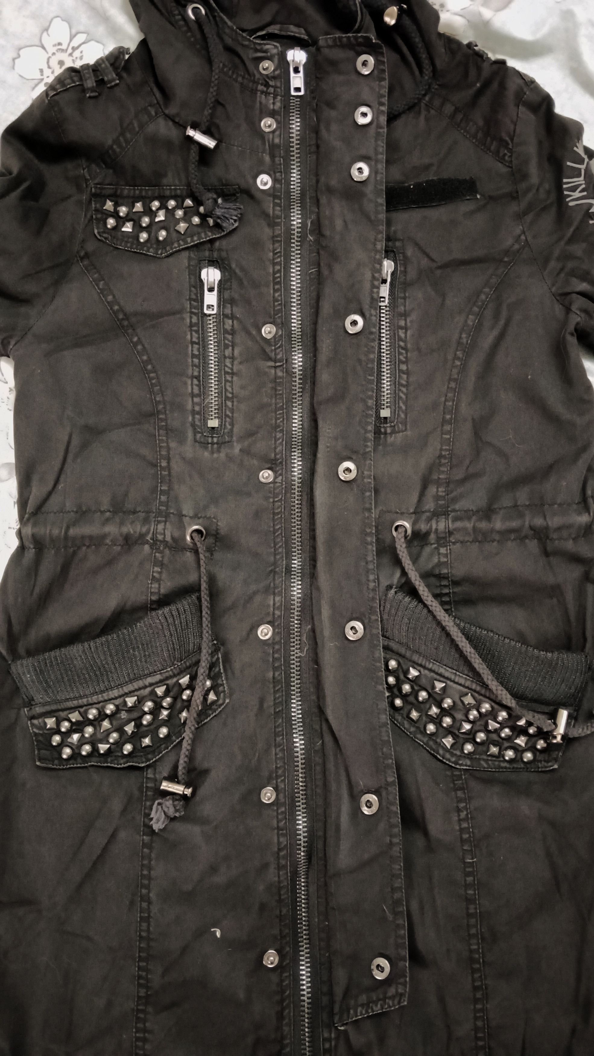 Ghost Supply Ghost Of Harlem Punk Studded Zipper Hoodie Size US S / EU 44-46 / 1 - 8 Thumbnail