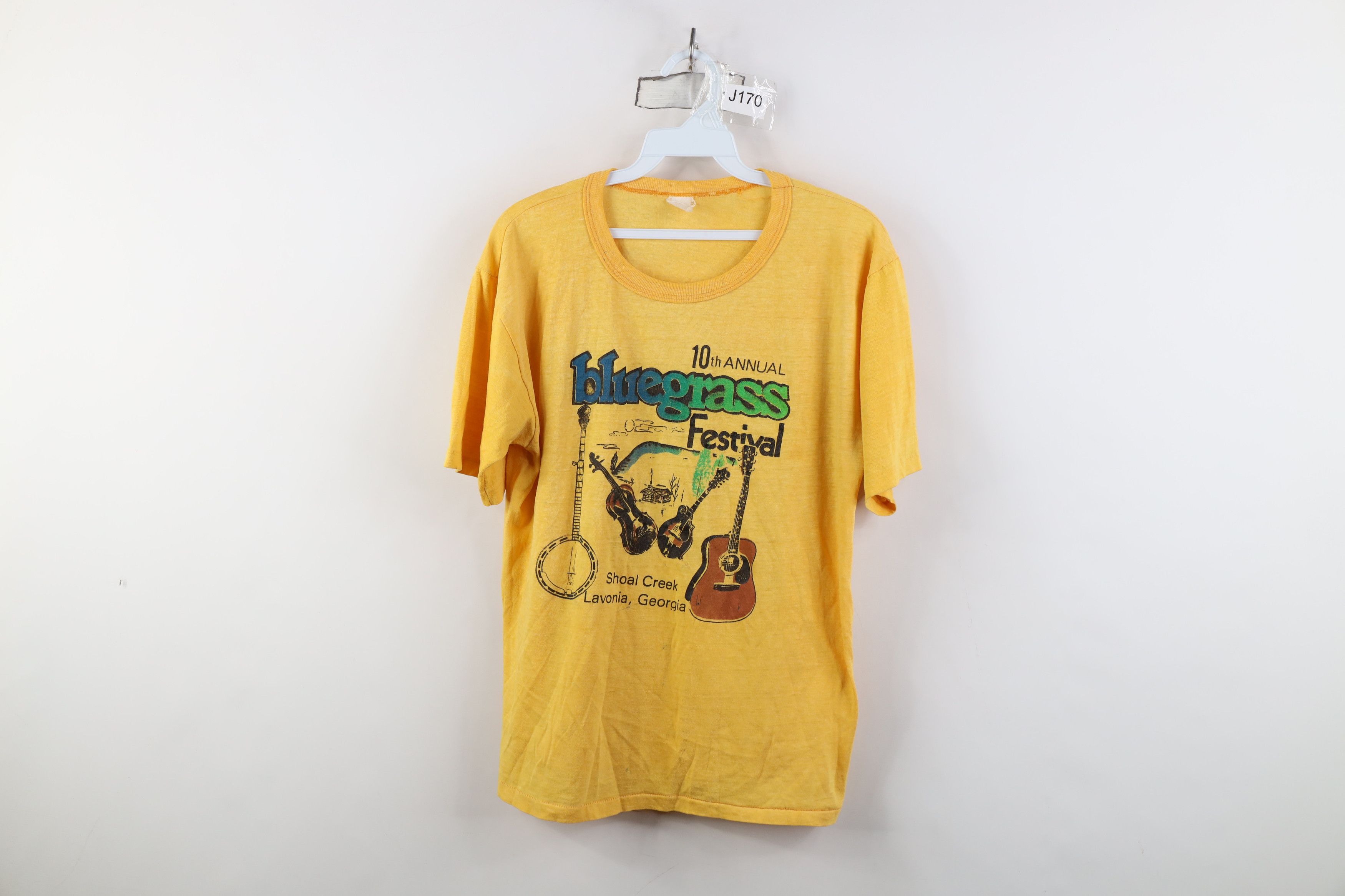 Vintage Vintage 70s Thin Shoal Creek Bluegrass Festival T-Shirt USA Size US M / EU 48-50 / 2 - 1 Thumbnail