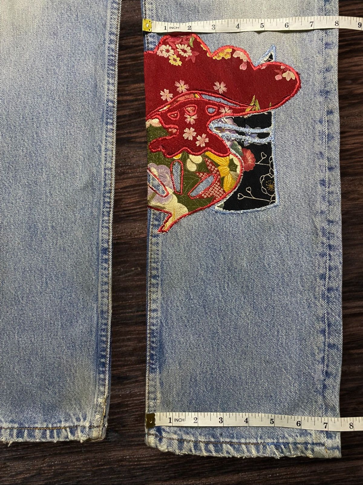 Kapital Vintage Japanese Brand Embroidery Diary Streetwear Jeans Size US 29 - 23 Thumbnail