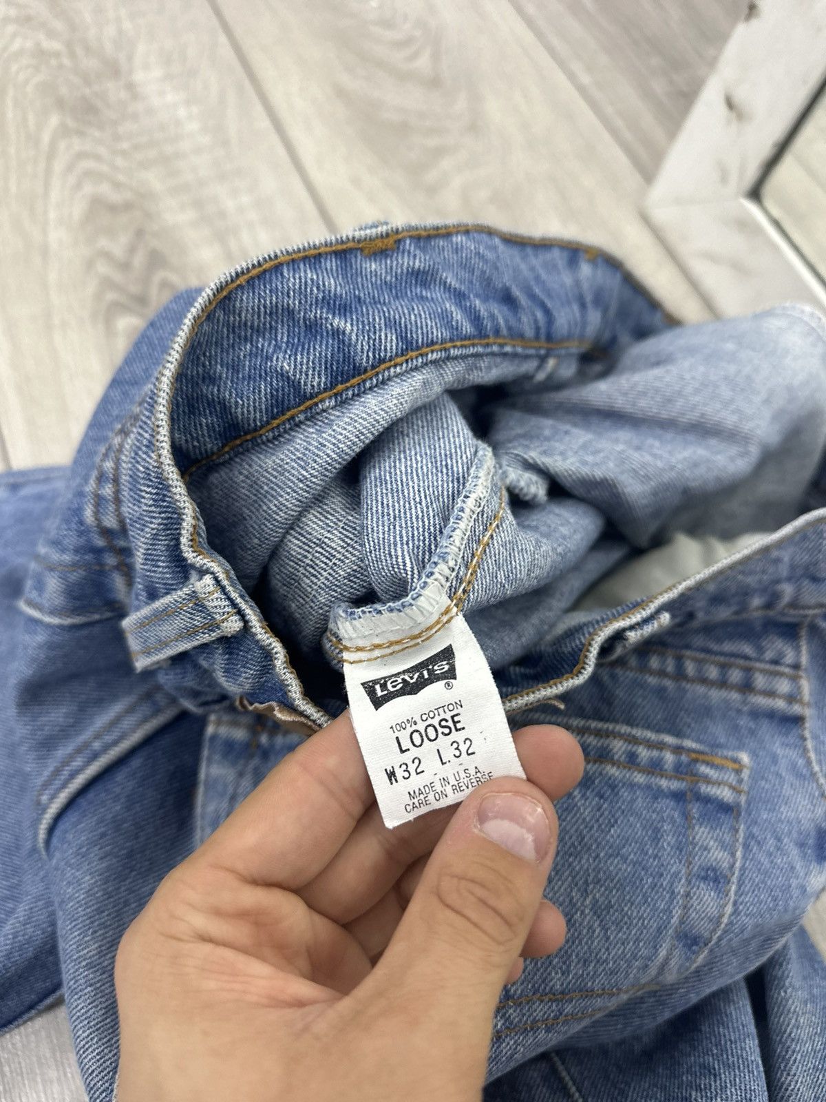 Levi's Levis Loose Jeans Made in USA Vintage 90s Size US 32 / EU 48 - 5 Thumbnail