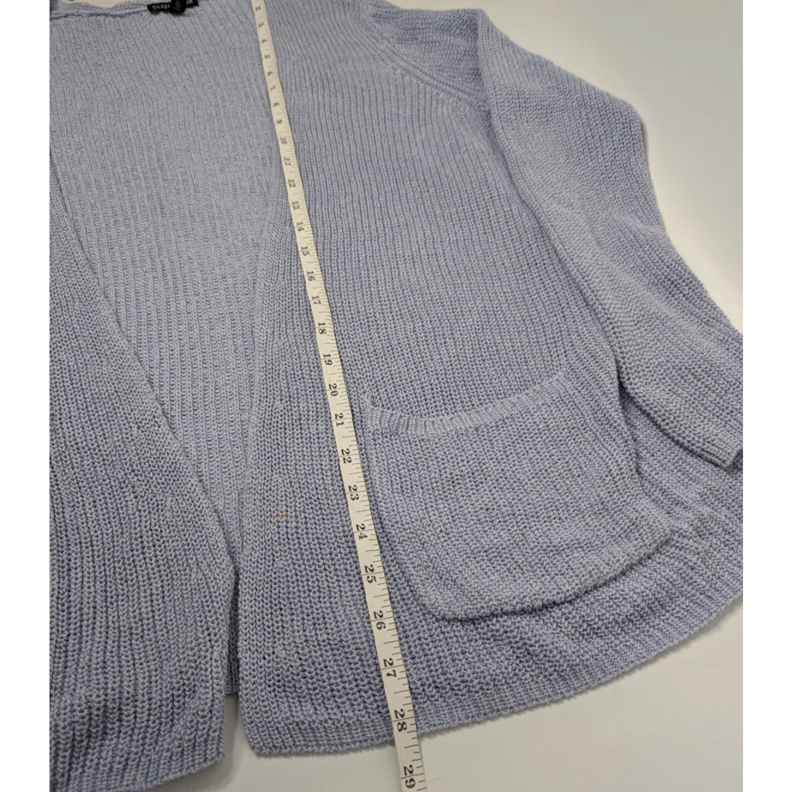 Eileen Fisher Eileen Fisher Blue Cardigan Open Front Size Medium Linen Cotton Blend Women Sweater Size M / US 6-8 / IT 42-44 - 6 Thumbnail