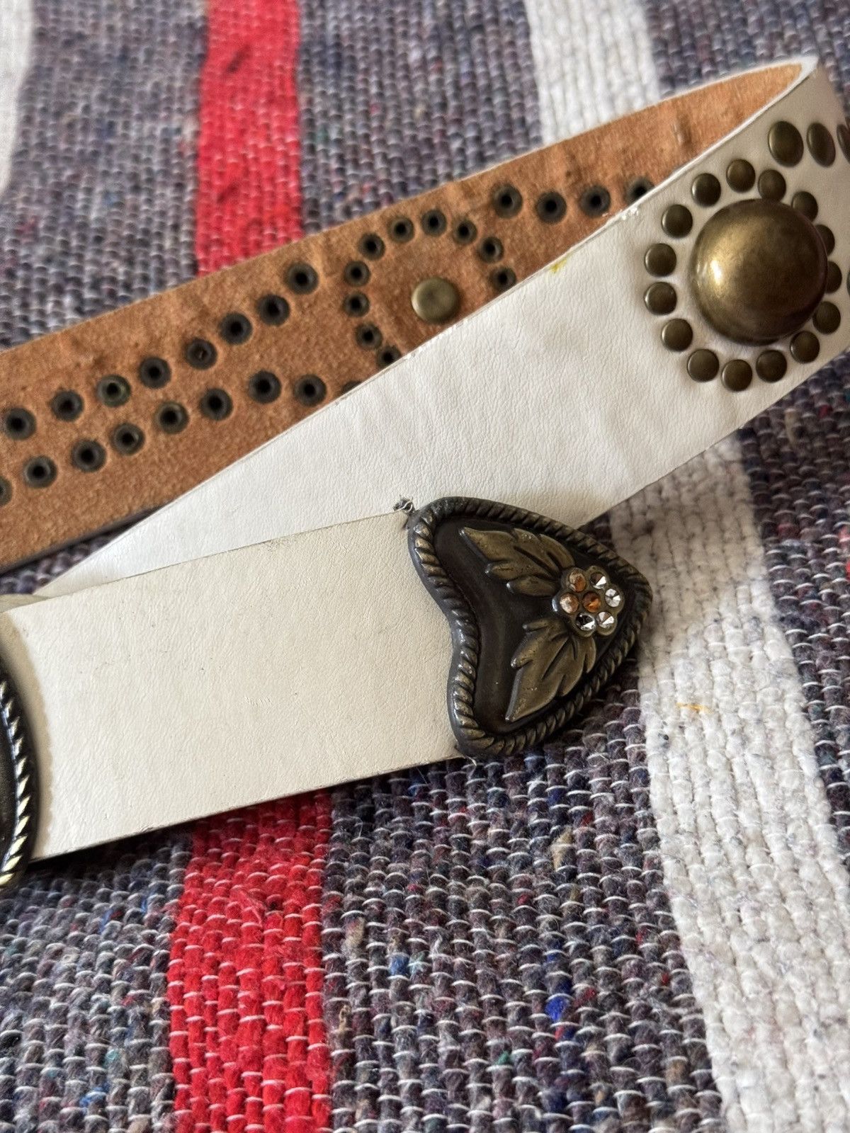 Cowboy Equipment Vintage Women’s Genuine Leather Western Studded Cowboy Belt Size ONE SIZE - 3 Thumbnail