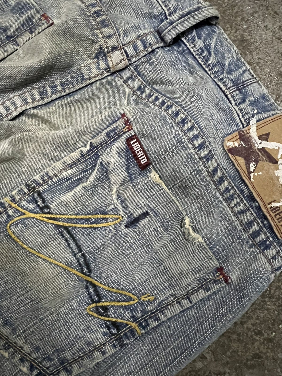 If Six Was Nine LIBERTO DISTRESSED FADED JEAN Size US 32 / EU 48 - 16 Thumbnail