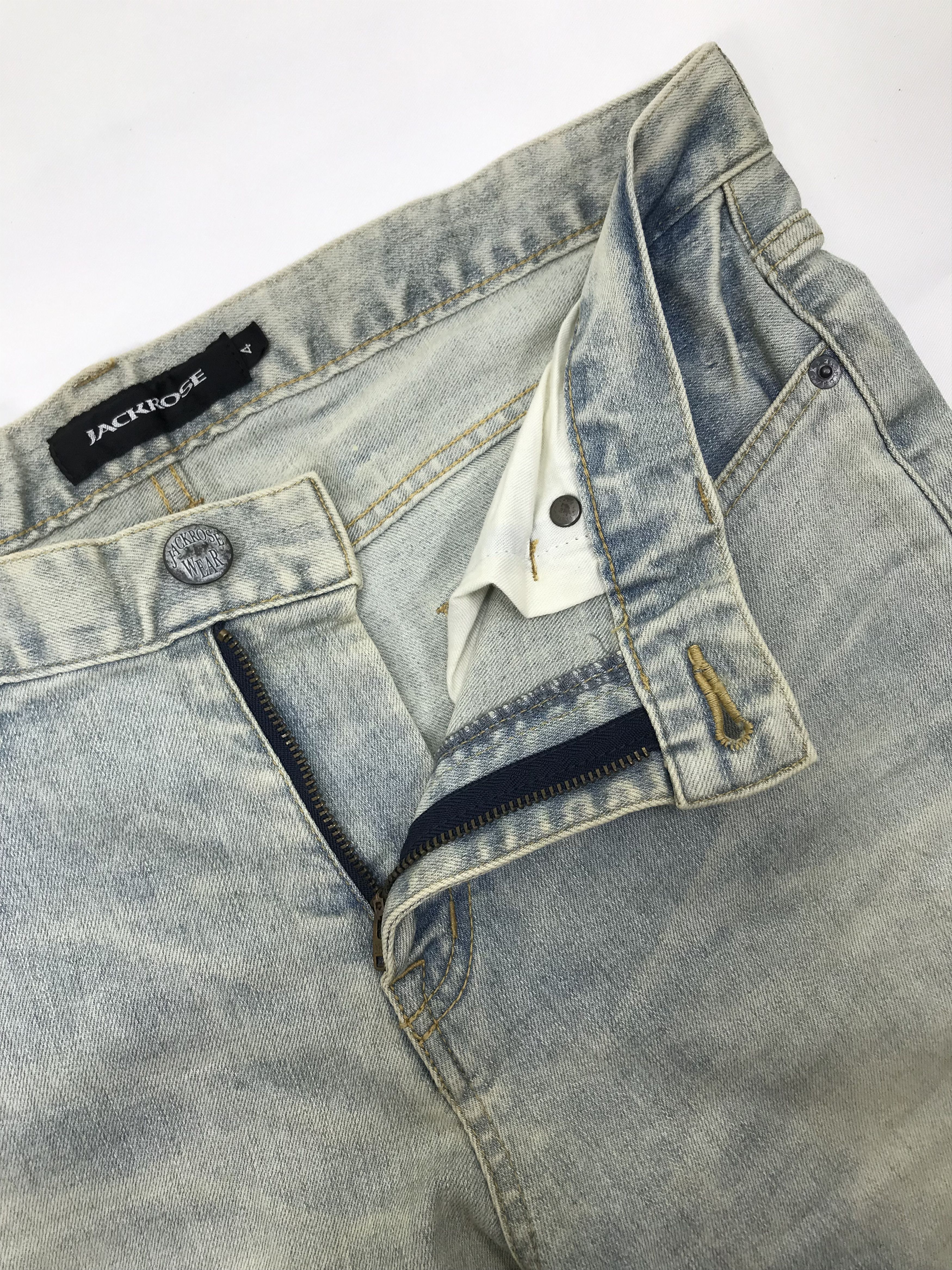 JACKROSE Vintage Jack Rose Light Wash Skinny Jeans Size US 32 / EU 48 - 9 Thumbnail