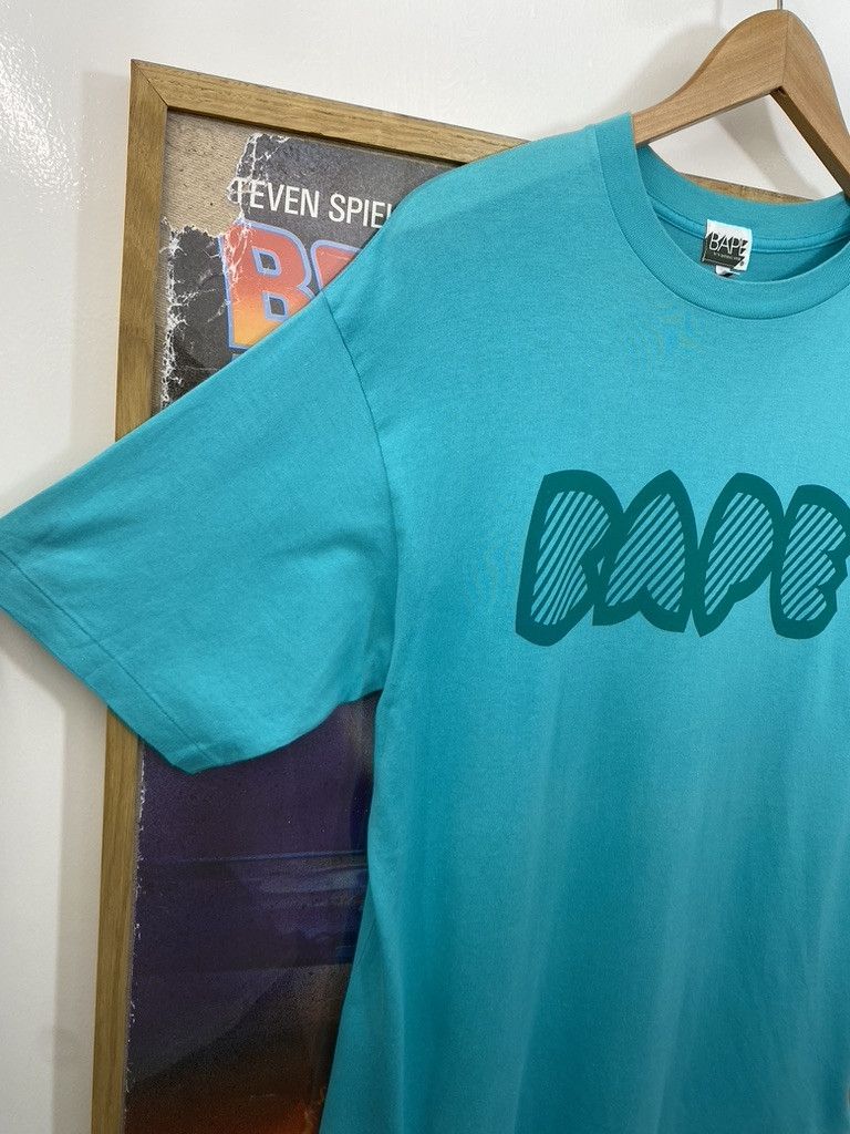 Bape 2007 Vintage Bape Busy Works Lined Centre Spellout Tee Size US L / EU 52-54 / 3 - 4 Thumbnail