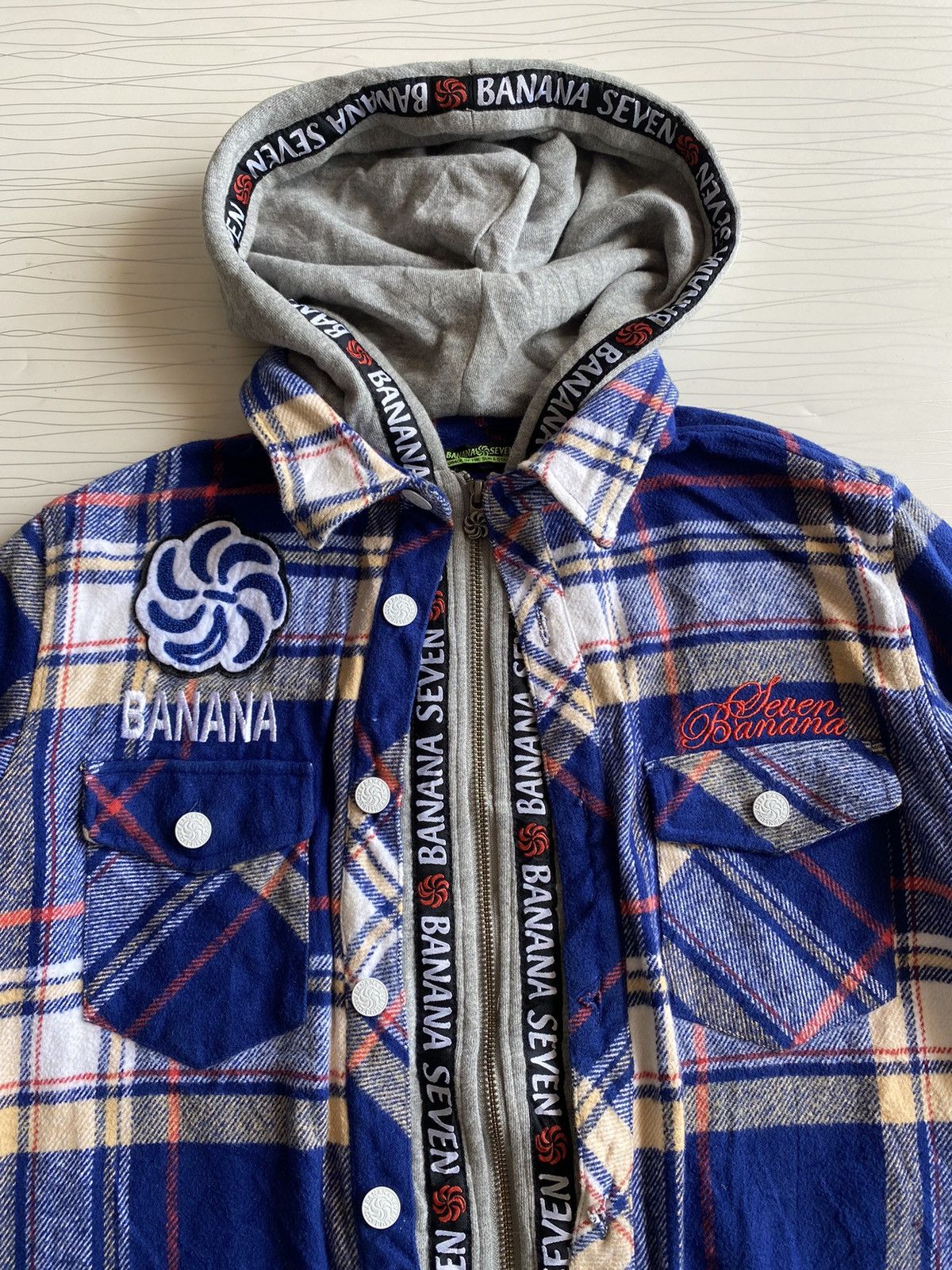 Banana Republic × Vintage BANANA SEVEN DOUBLE LAYER FLANER HOODIE Size US M / EU 48-50 / 2 - 3 Thumbnail