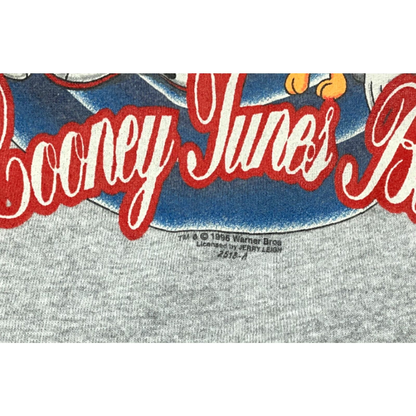 Vintage VTG 90s Looney Tunes Gray Big Print Cropped Sweatshirt Womens Large Boxy Fit 1996 Pullover Crew Neck Sweatshirt Size L / US 10 / IT 46 - 4 Thumbnail