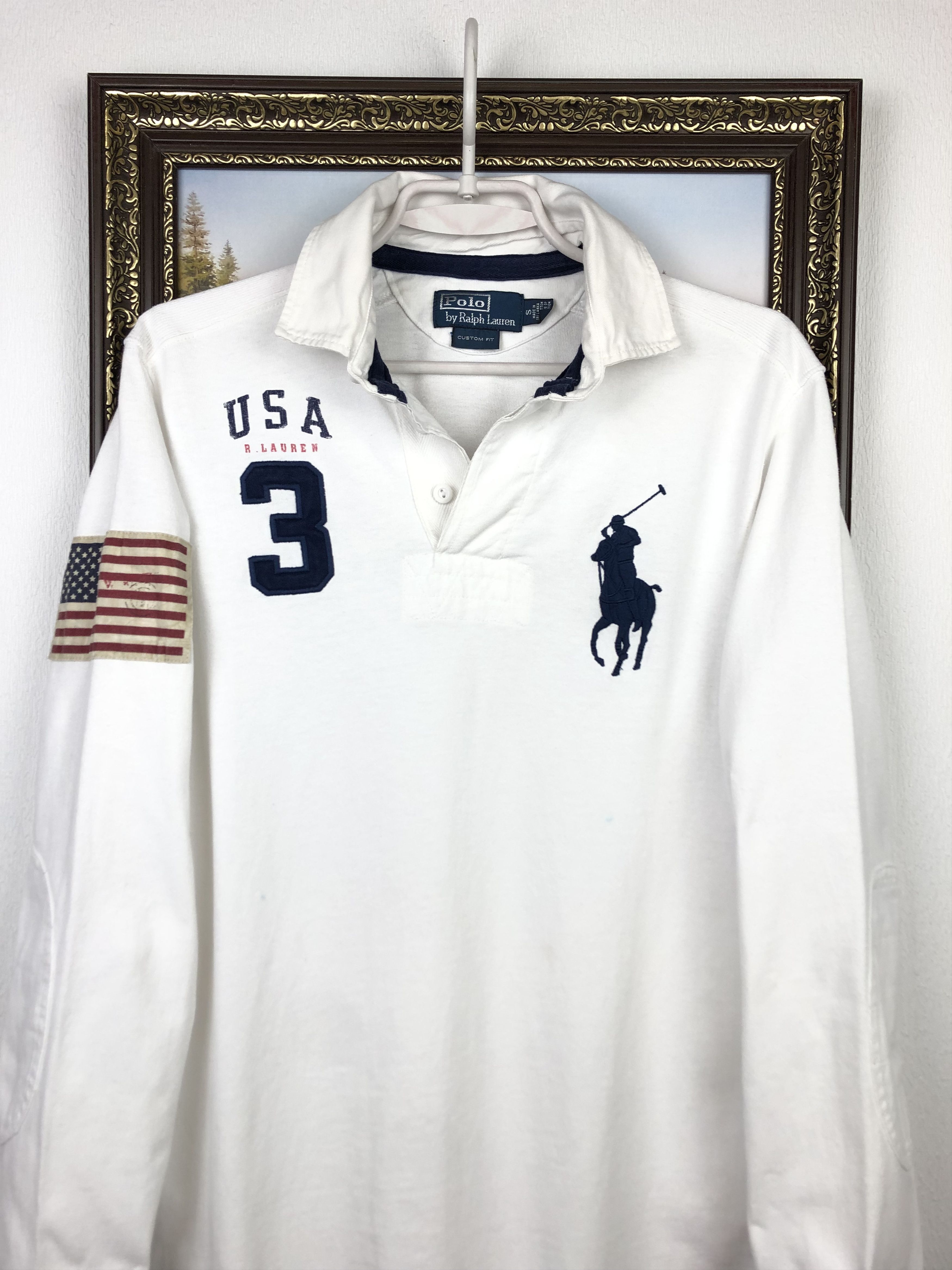Polo Ralph Lauren Vintage Polo Ralph Lauren Rugby USA Shirt Mens Jersey Pony Size US S / EU 44-46 / 1 - 2 Thumbnail