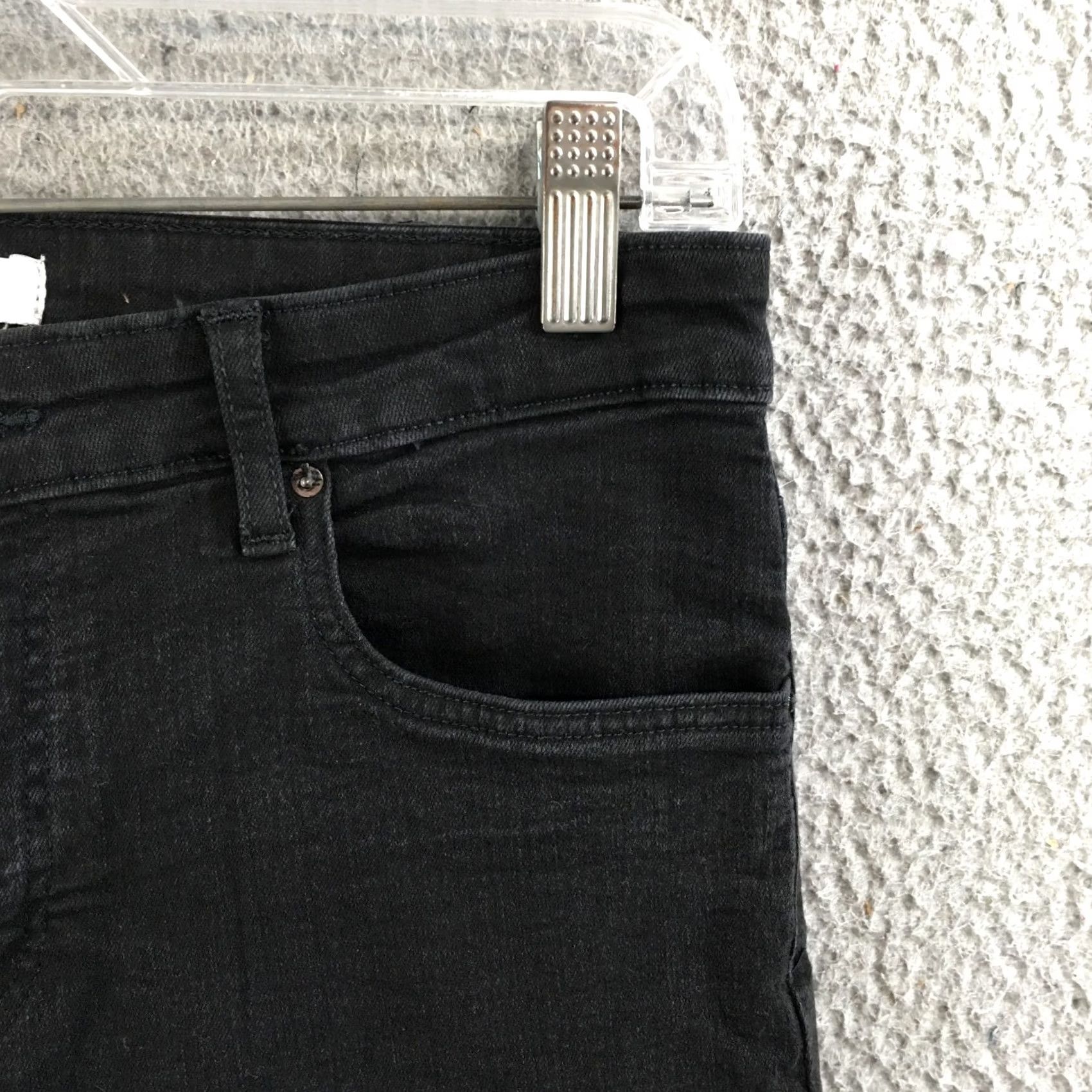 H&M H&M Skinny Jeans Womens 8 Black Denim Cotton Blend Mid Rise Zip Fly 5 Pockets Size 30" / US 8 / IT 44 - 4 Thumbnail