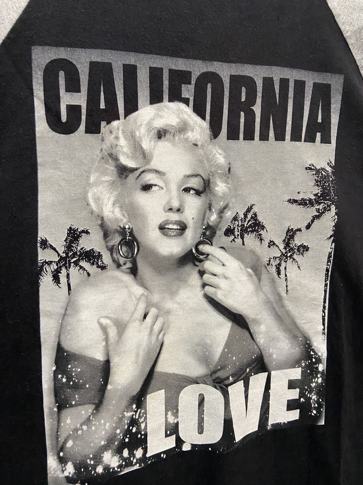 Band Tees MARILYN MONROE CALIFORNIA LOVE 3/4 SLEEVE RAGLAN TEE Size XL / US 12-14 / IT 48-50 - 4 Thumbnail