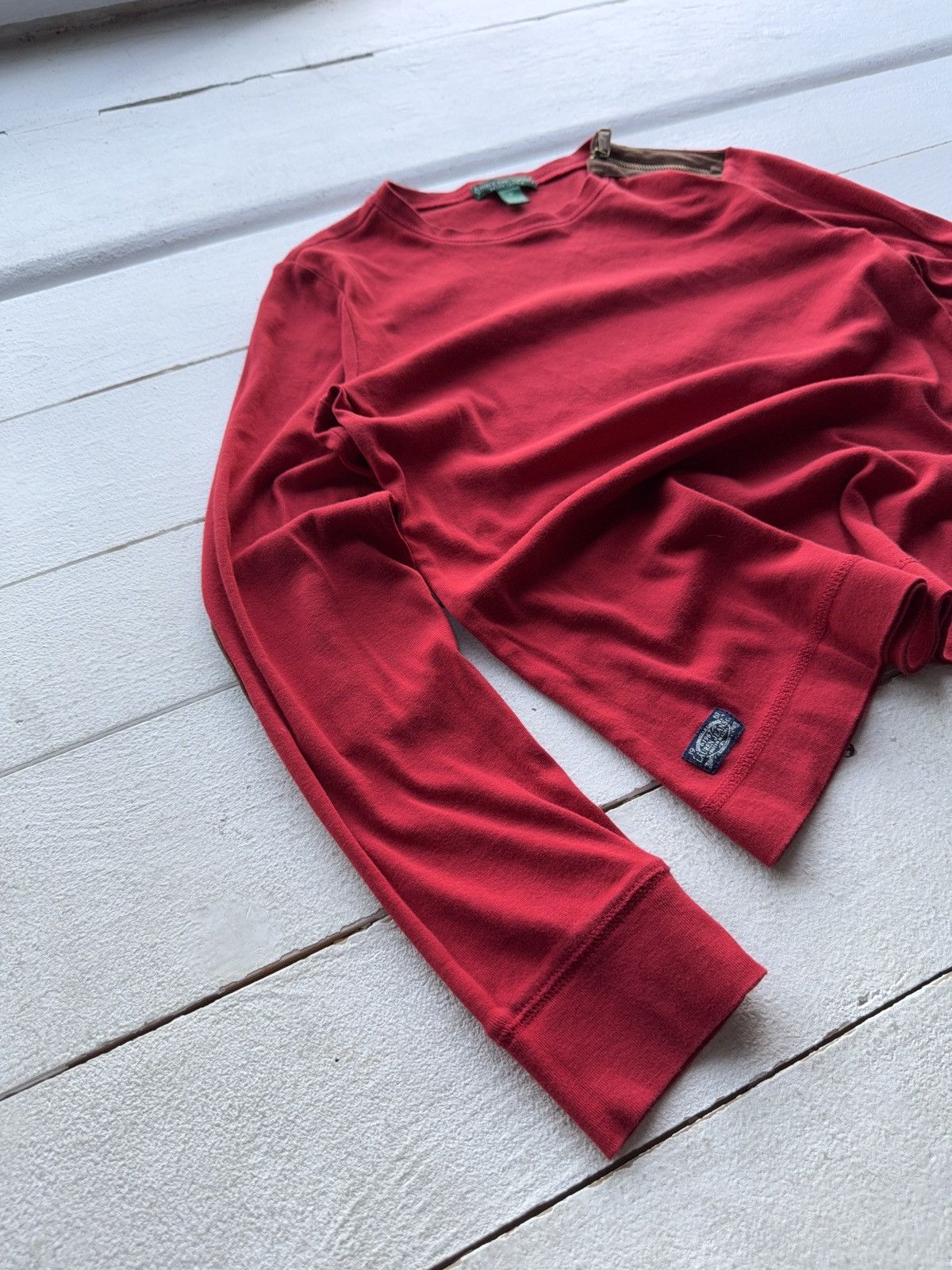 Polo Ralph Lauren Vintage Ralph Lauren Jeans Co Red Sweatshirt Zip Shoulder Size M / US 6-8 / IT 42-44 - 2 Thumbnail