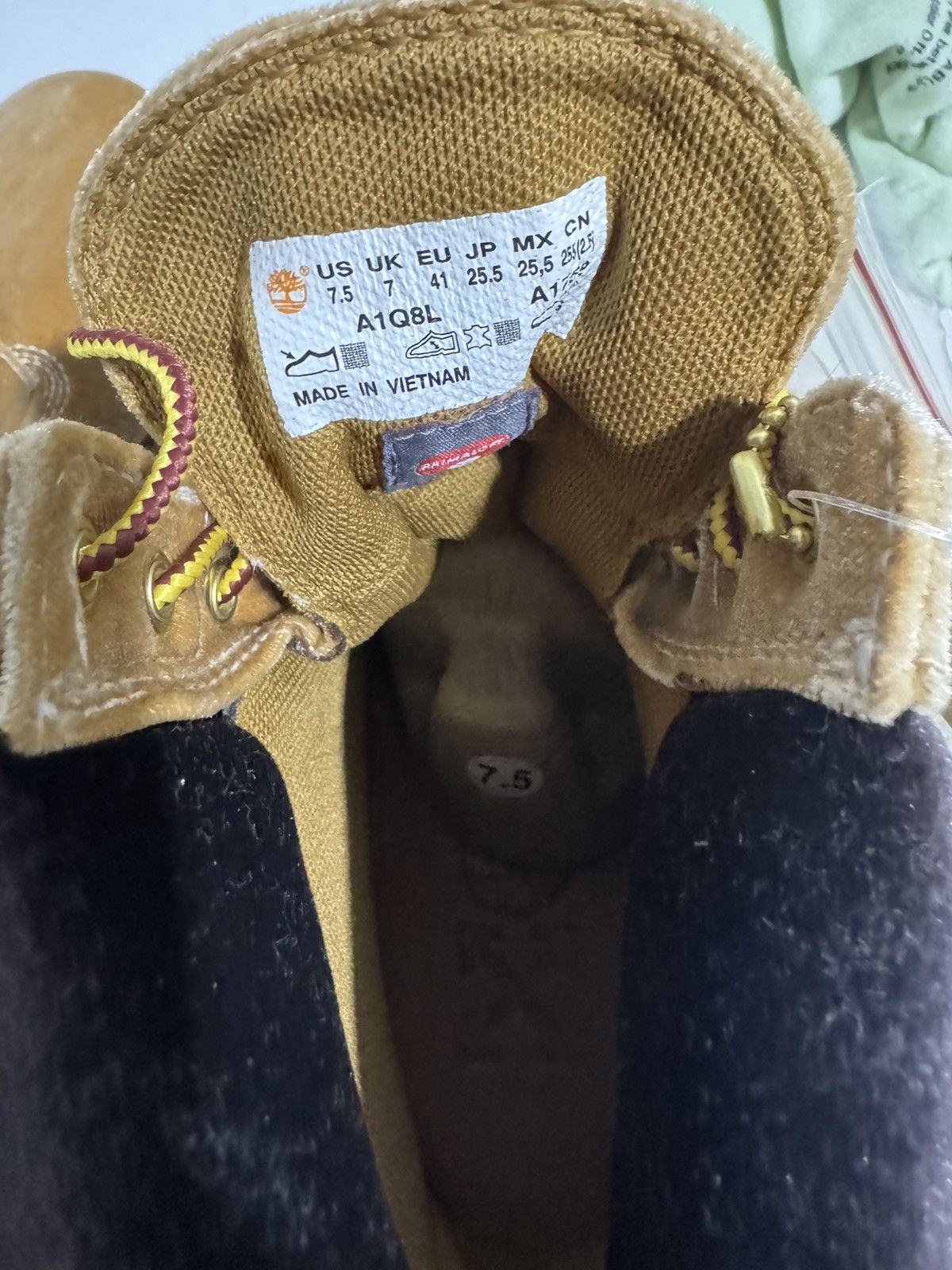 Off-White × Timberland Timberland 6” boot wheat velvet Size US 7.5 / EU 40-41 - 12 Thumbnail