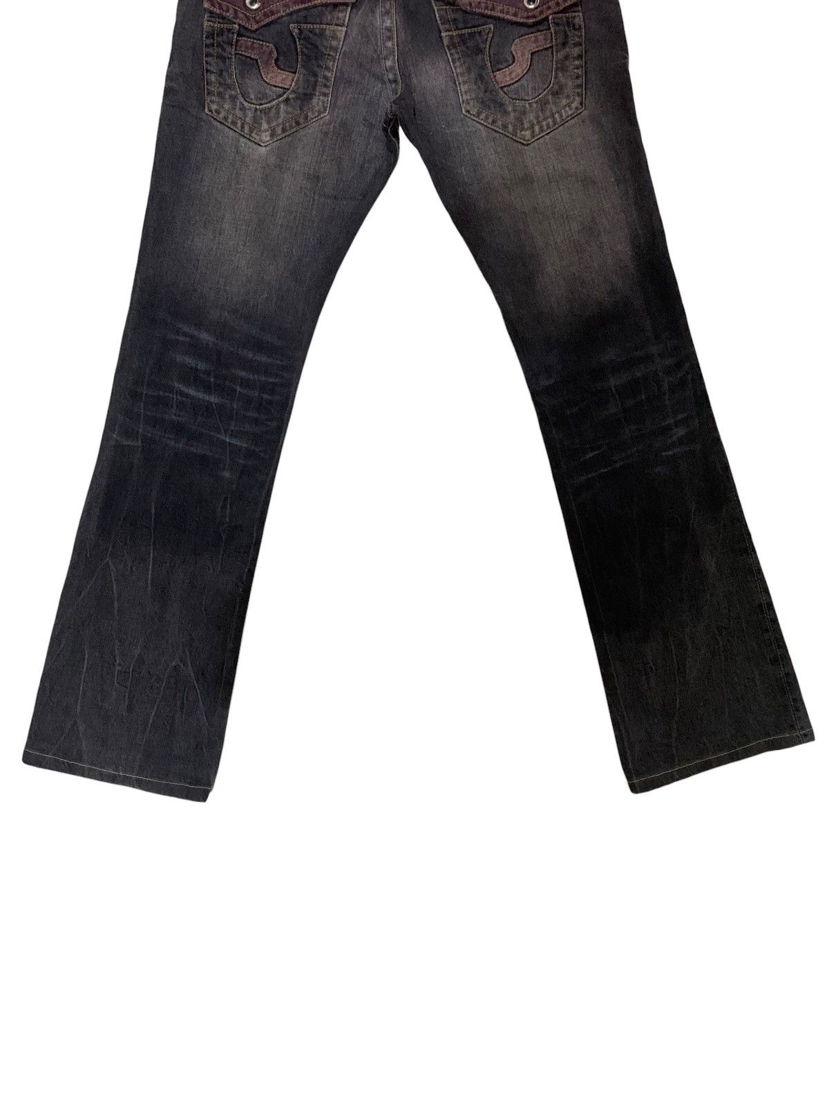 If Six Was Nine × Japanese Brand × Le Grande Bleu (L.G.B.) 🔥Flare🔥 Vintage Semantic Design Bootcut Punk Jeans Size US 30 / EU 46 - 9 Thumbnail