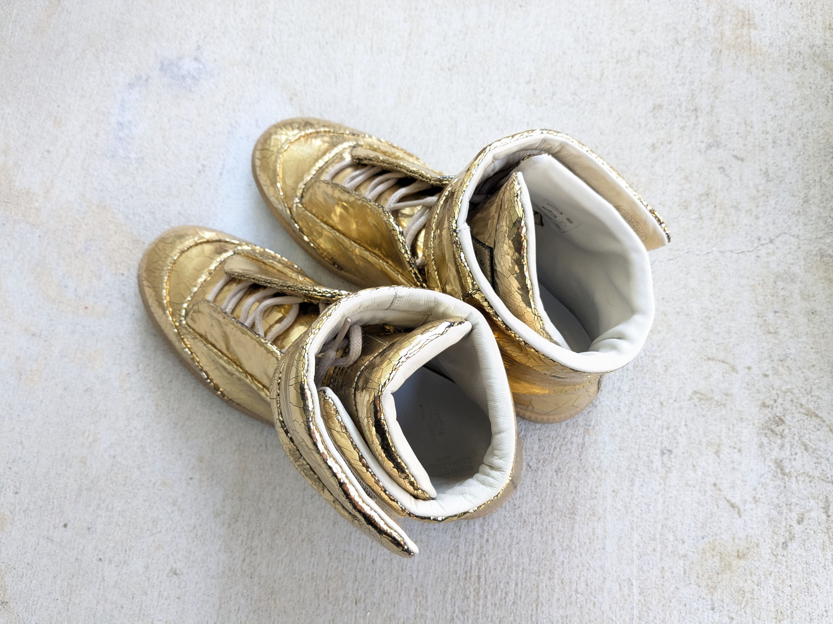 Maison Margiela Maison Margiela Future High Top Gold 8 41 Cracked Size US 8 / EU 41 - 17 Thumbnail