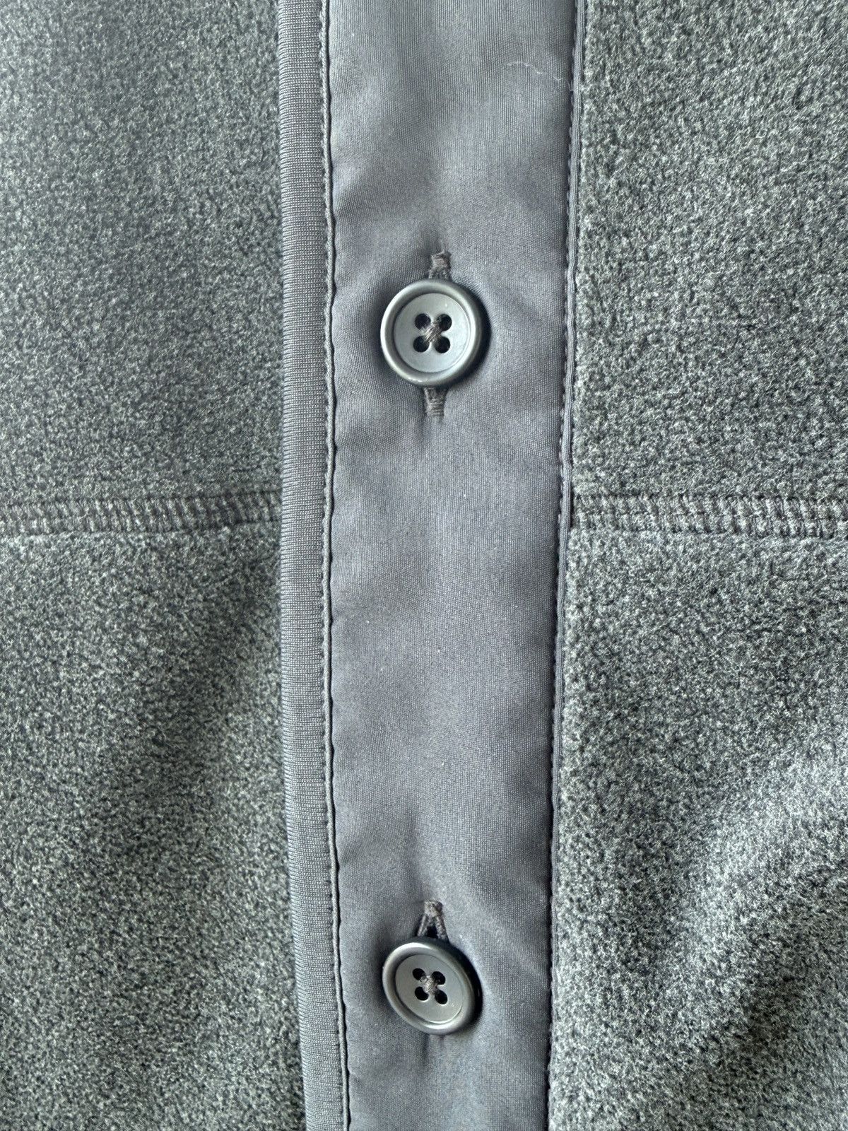 Muji MUJI Japan Mens Charcoal Fleece Button Front Cardigan Jacket Size US M / EU 48-50 / 2 - 5 Thumbnail