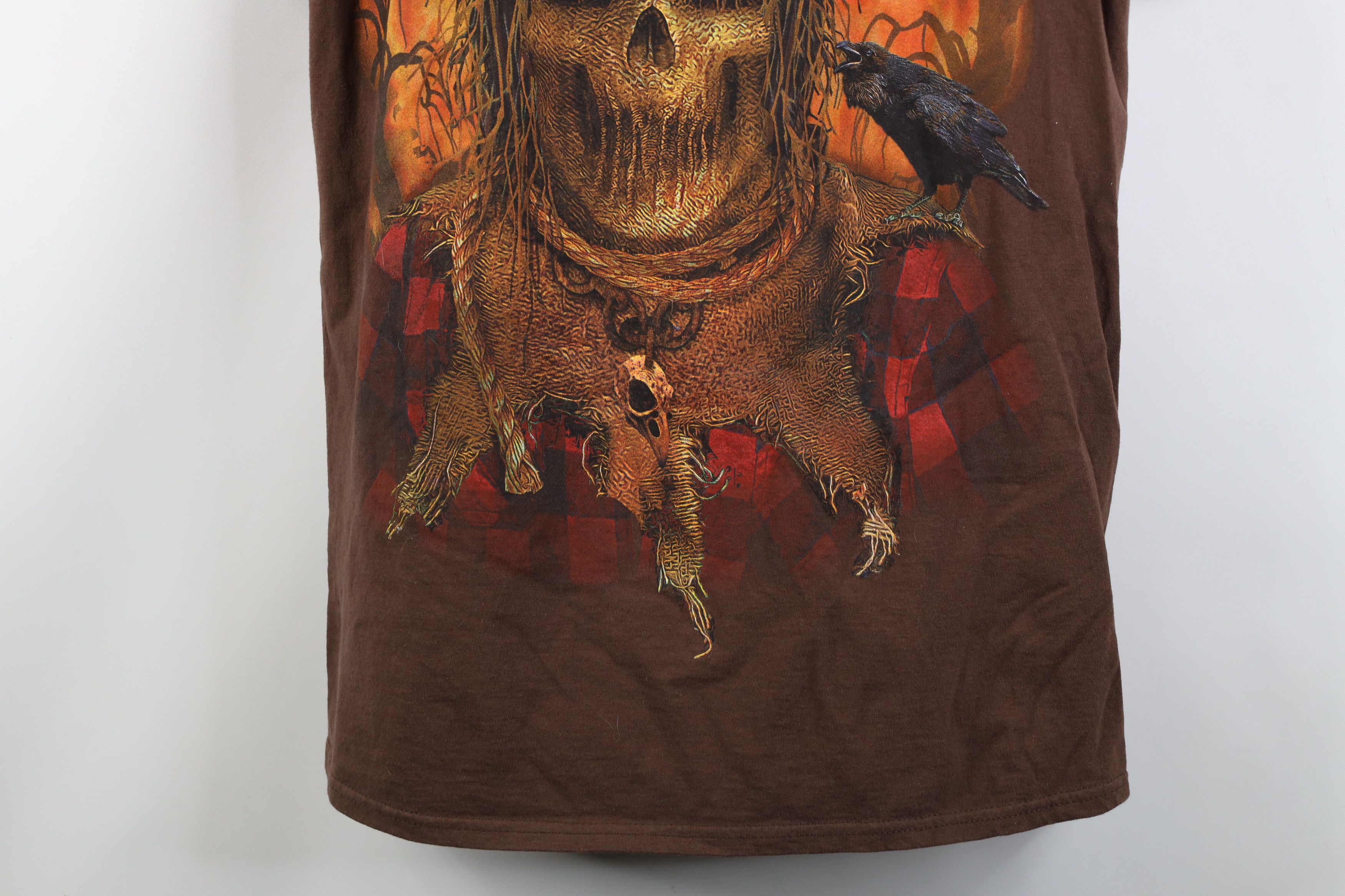 Vintage Vintage Y2K Streetwear Scarecrow Halloween Raven T-Shirt Size US S / EU 44-46 / 1 - 3 Thumbnail