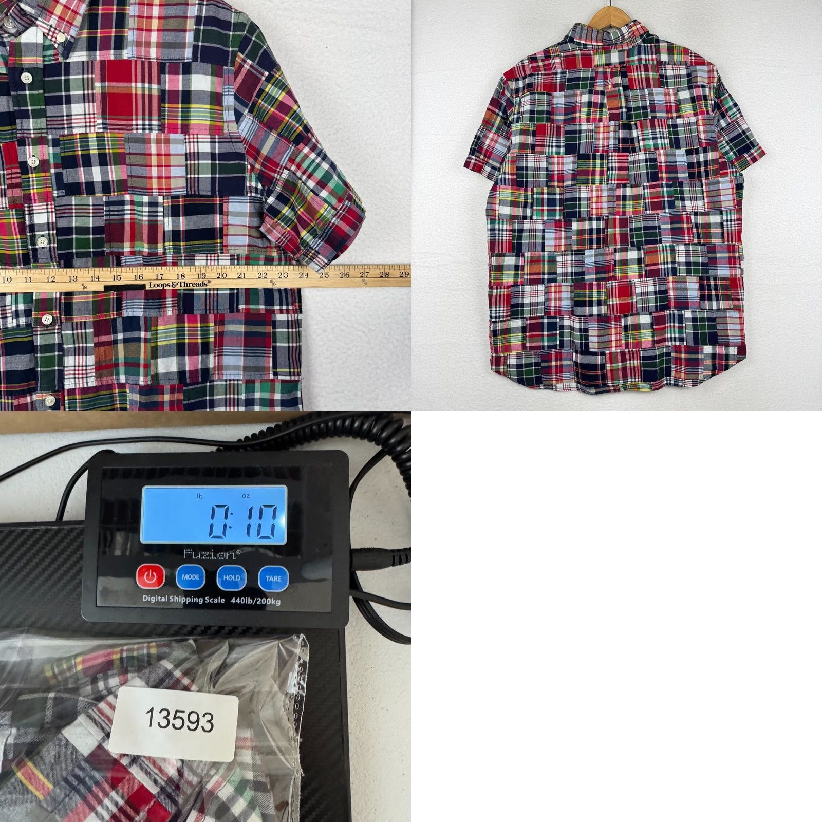 Brooks Brothers Brooks Brothers 1818 Men's L Regent Fit Plaid Short Sleeve Button-Down Shirt Size US 33 - 8 Thumbnail